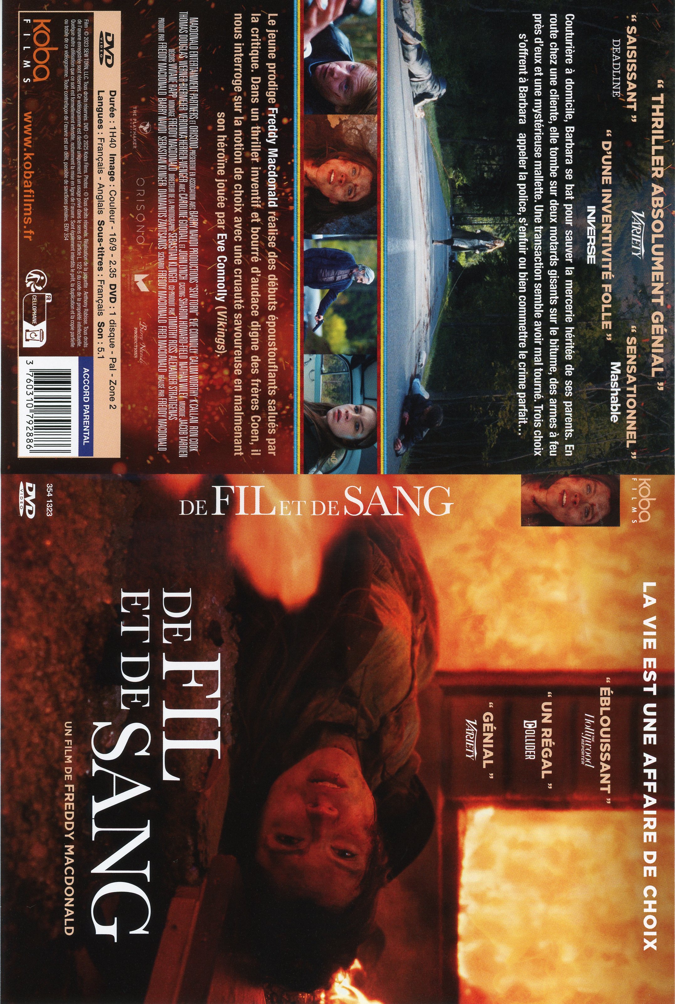 Jaquette DVD De fil et de sang