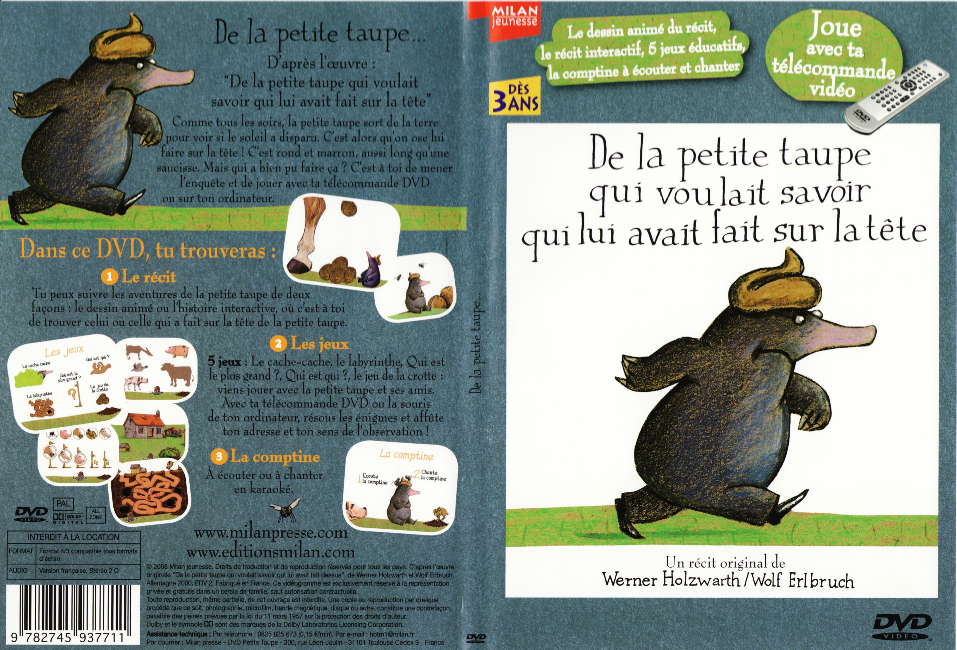 Jaquette DVD De la petite taupe qui voulait savoir qui lui avait fait sur la tete