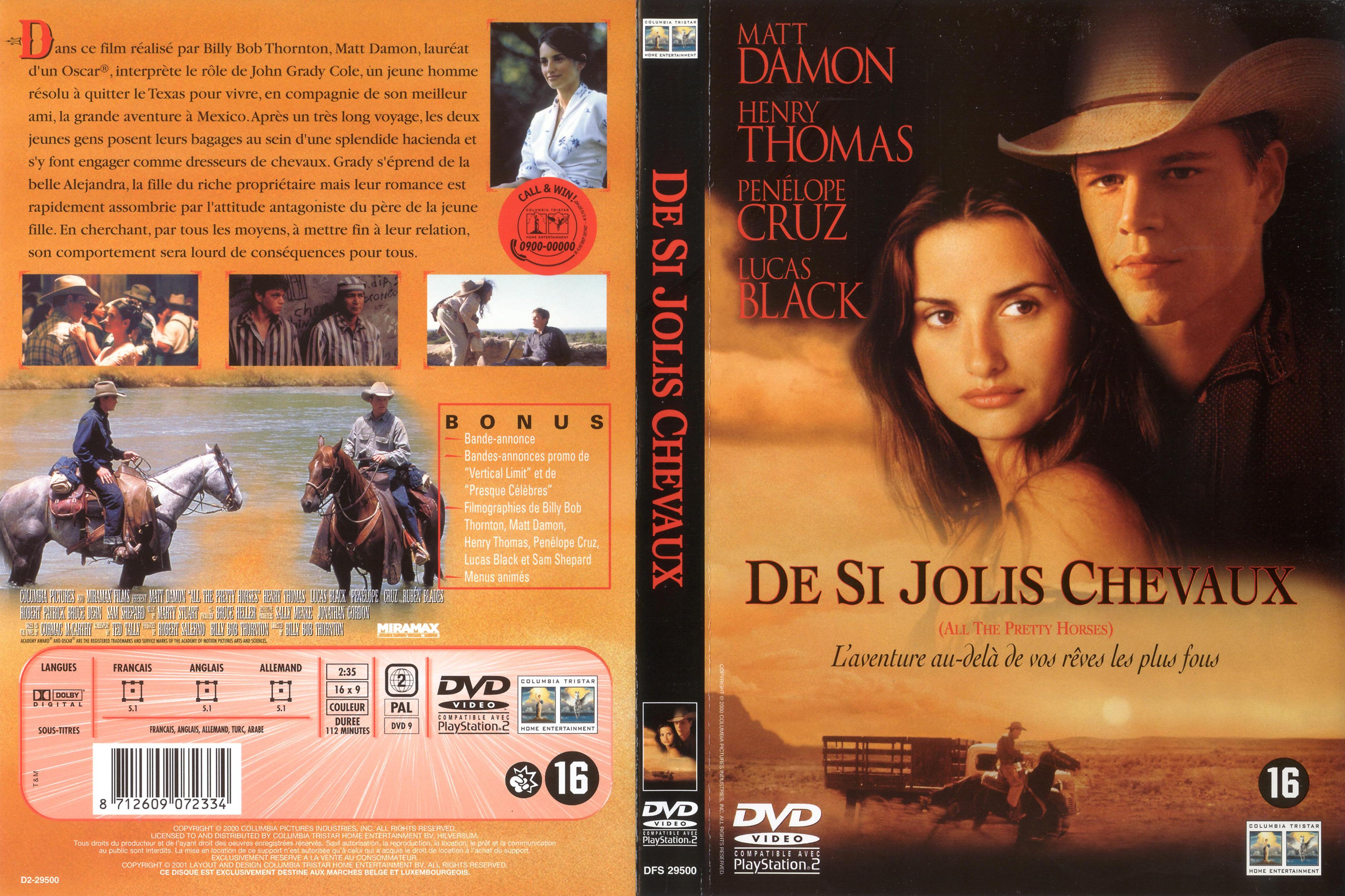 Jaquette DVD De si jolis chevaux v2