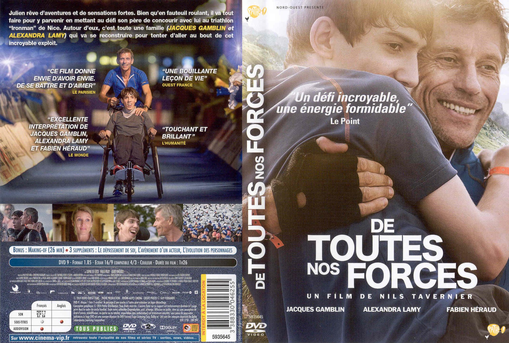 Jaquette DVD De toutes Nos forces