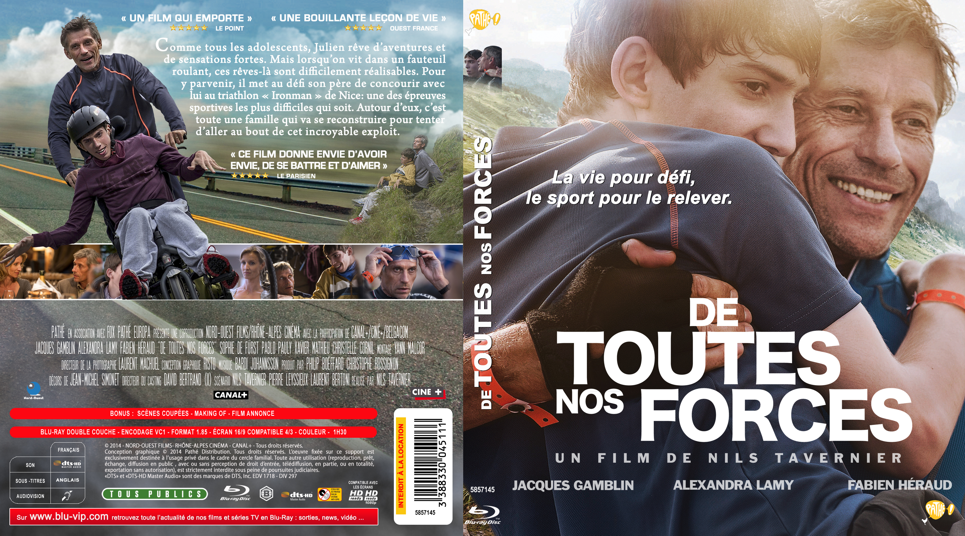 Jaquette DVD De toutes nos forces custom (BLU-RAY)