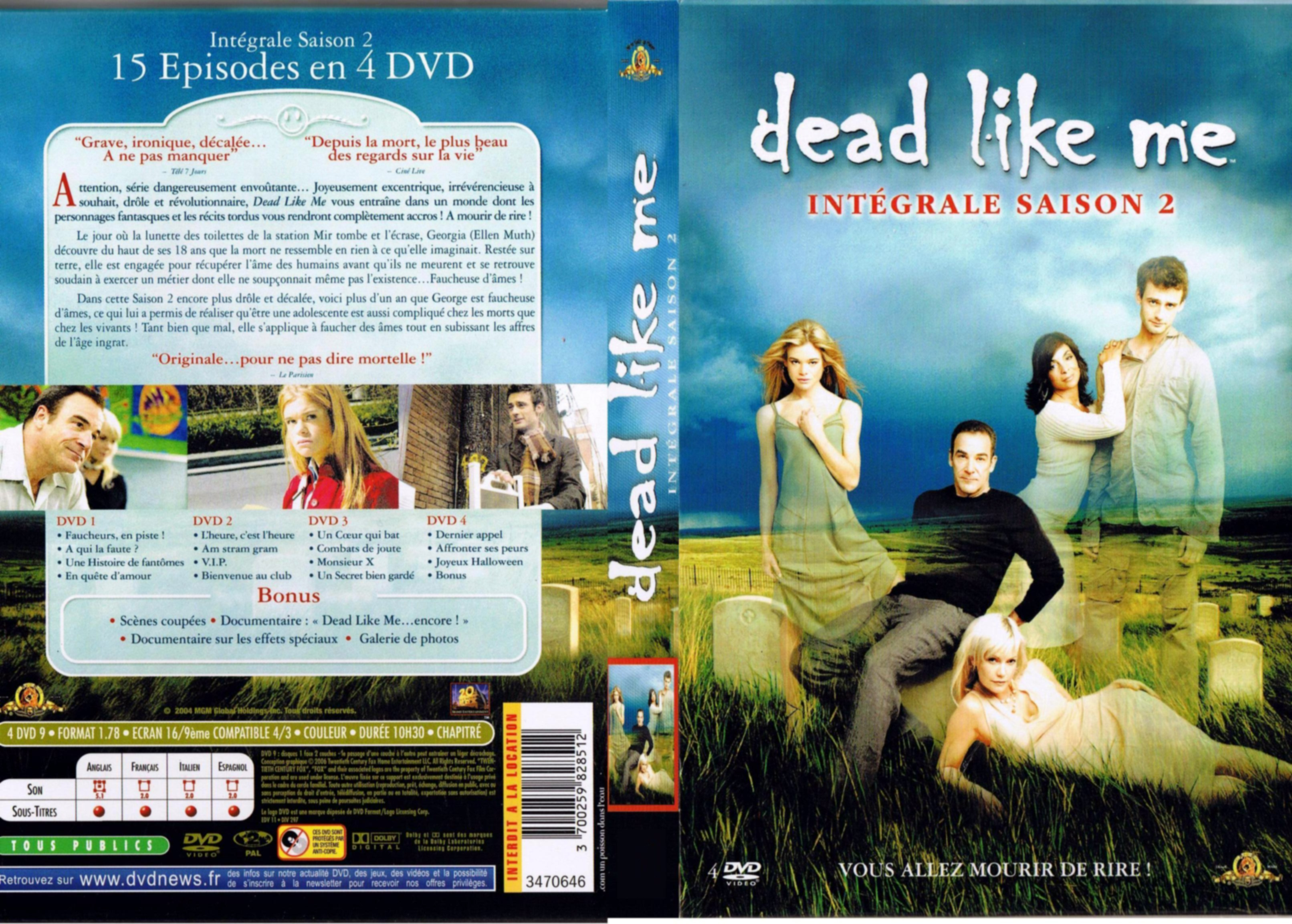 Jaquette DVD Dead Like Me saison 2 COFFRET