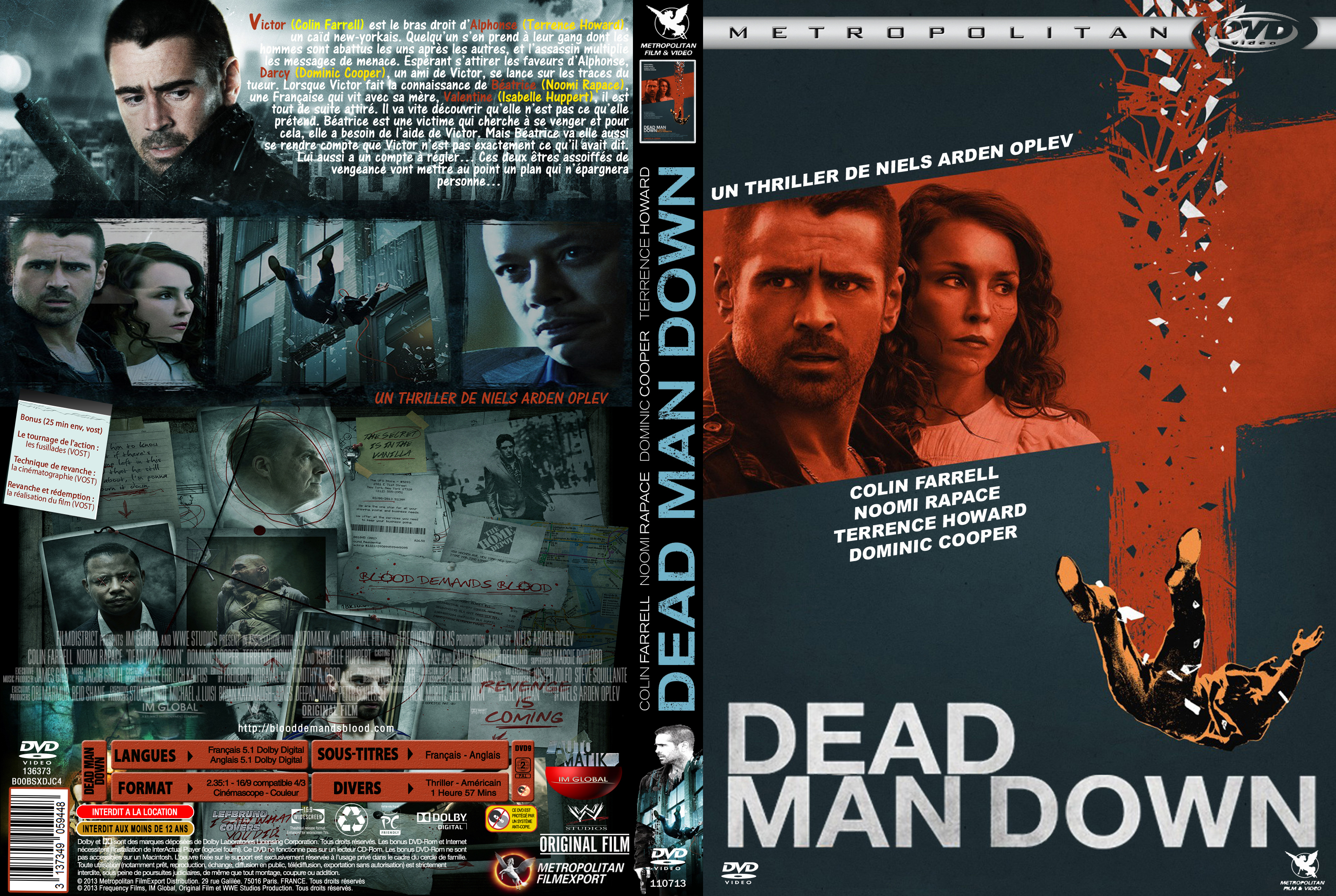 Jaquette DVD Dead Man Down custom