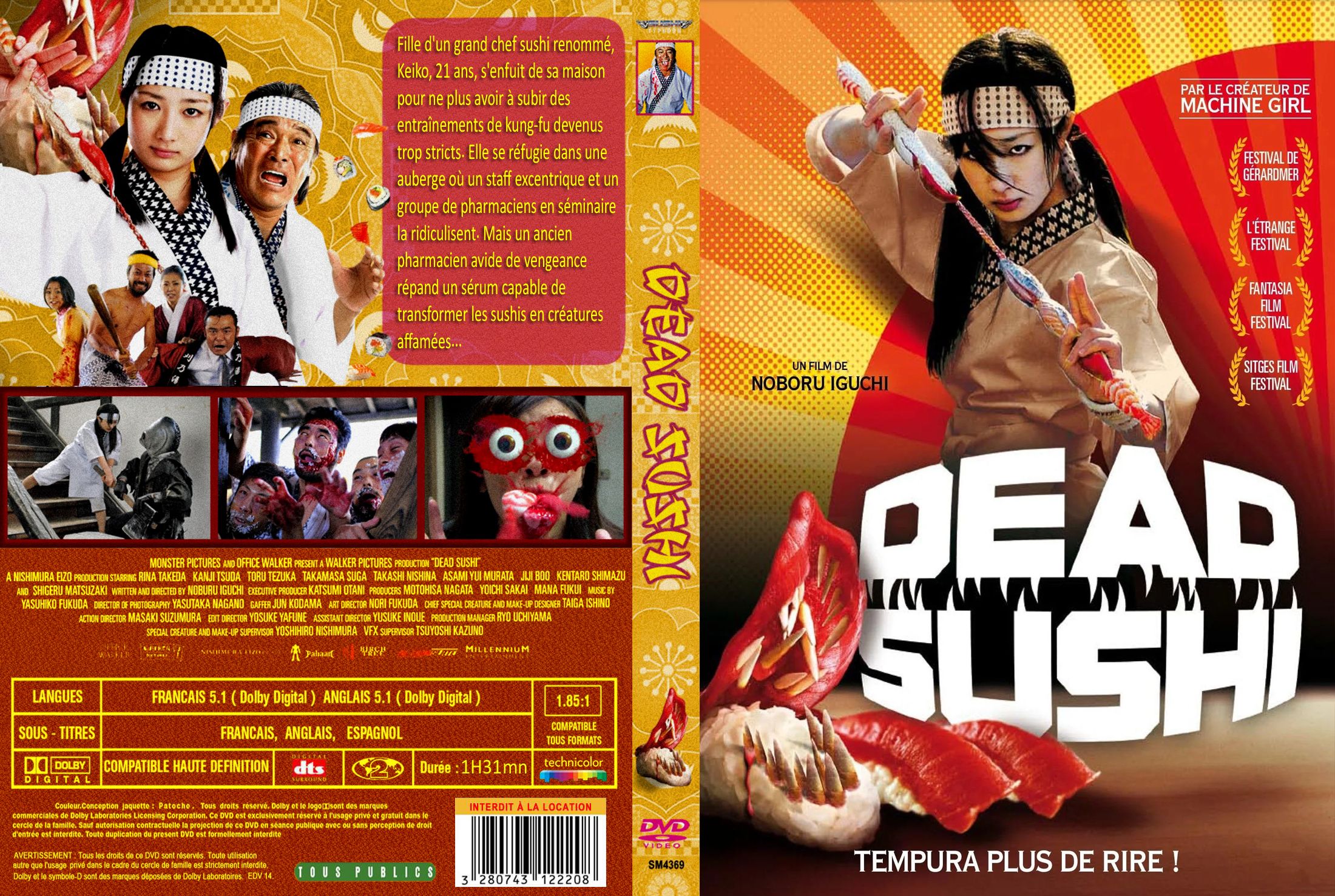 Jaquette DVD Dead Sushi custom