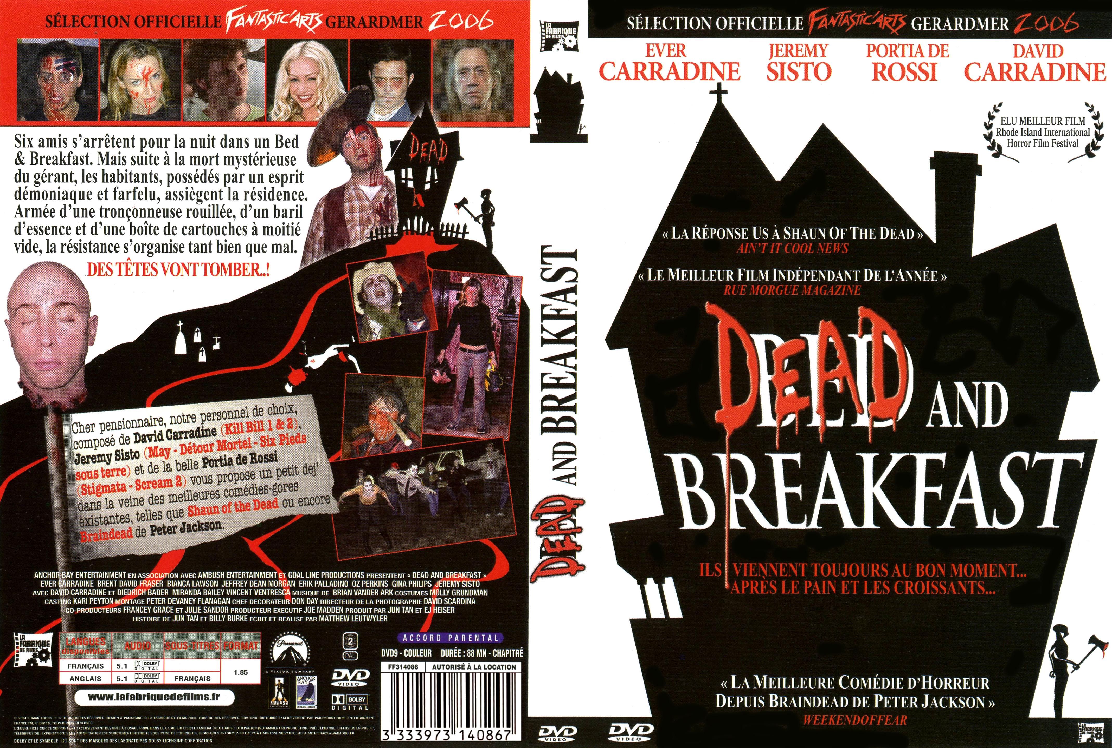 Jaquette DVD Dead and Breakfeast v2
