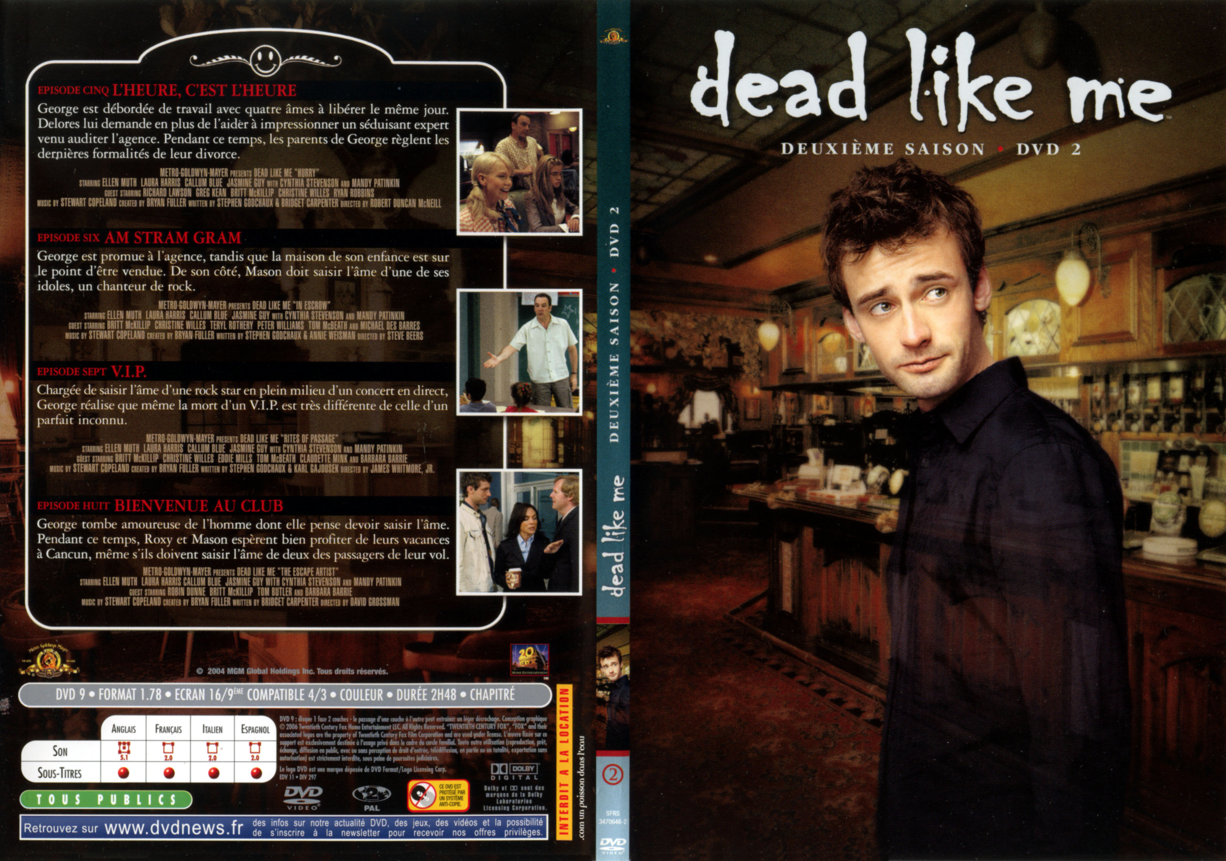 Jaquette DVD Dead like me Saison 2 DVD 2