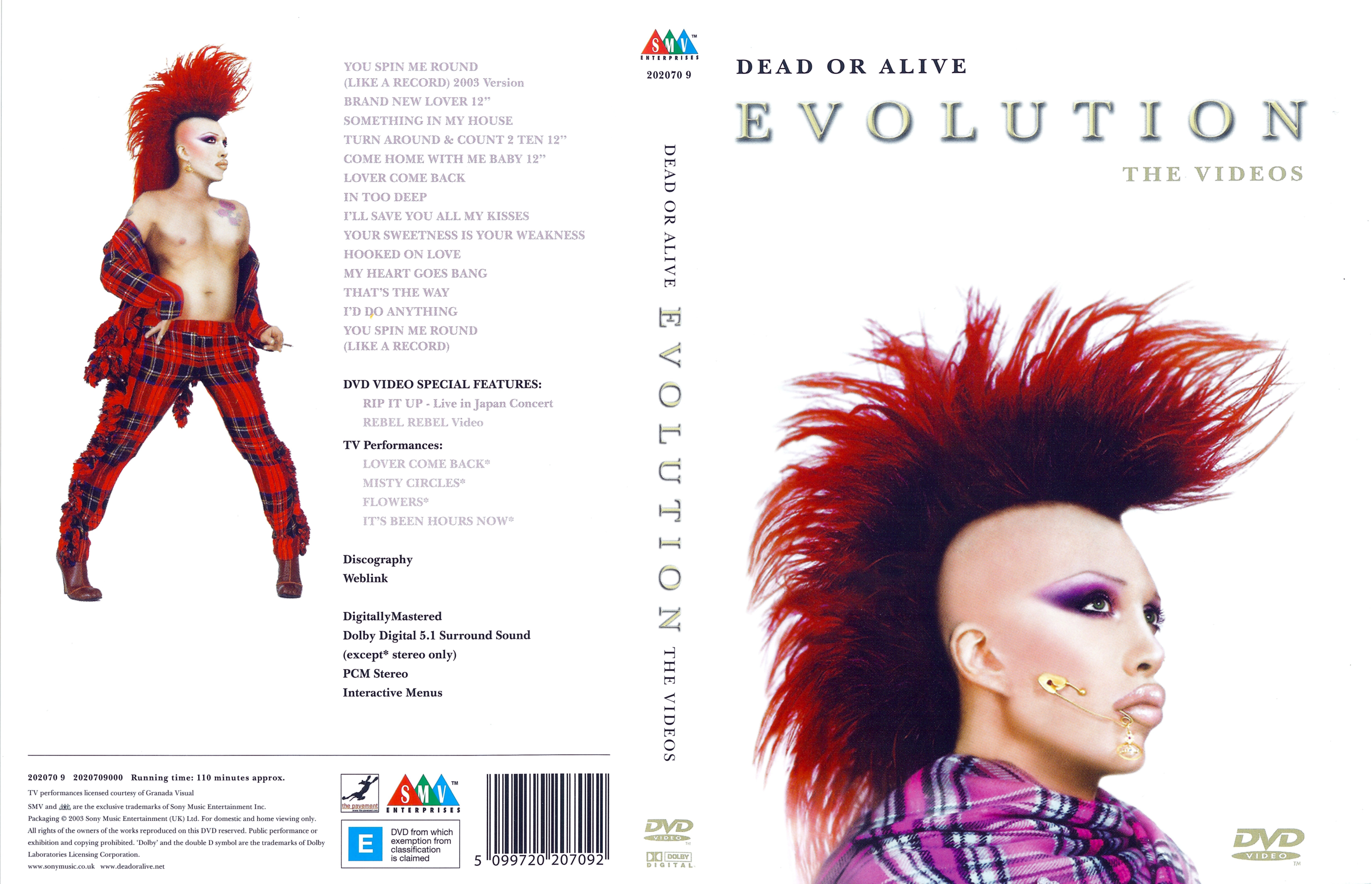 Jaquette DVD Dead or alive Evolution The videos