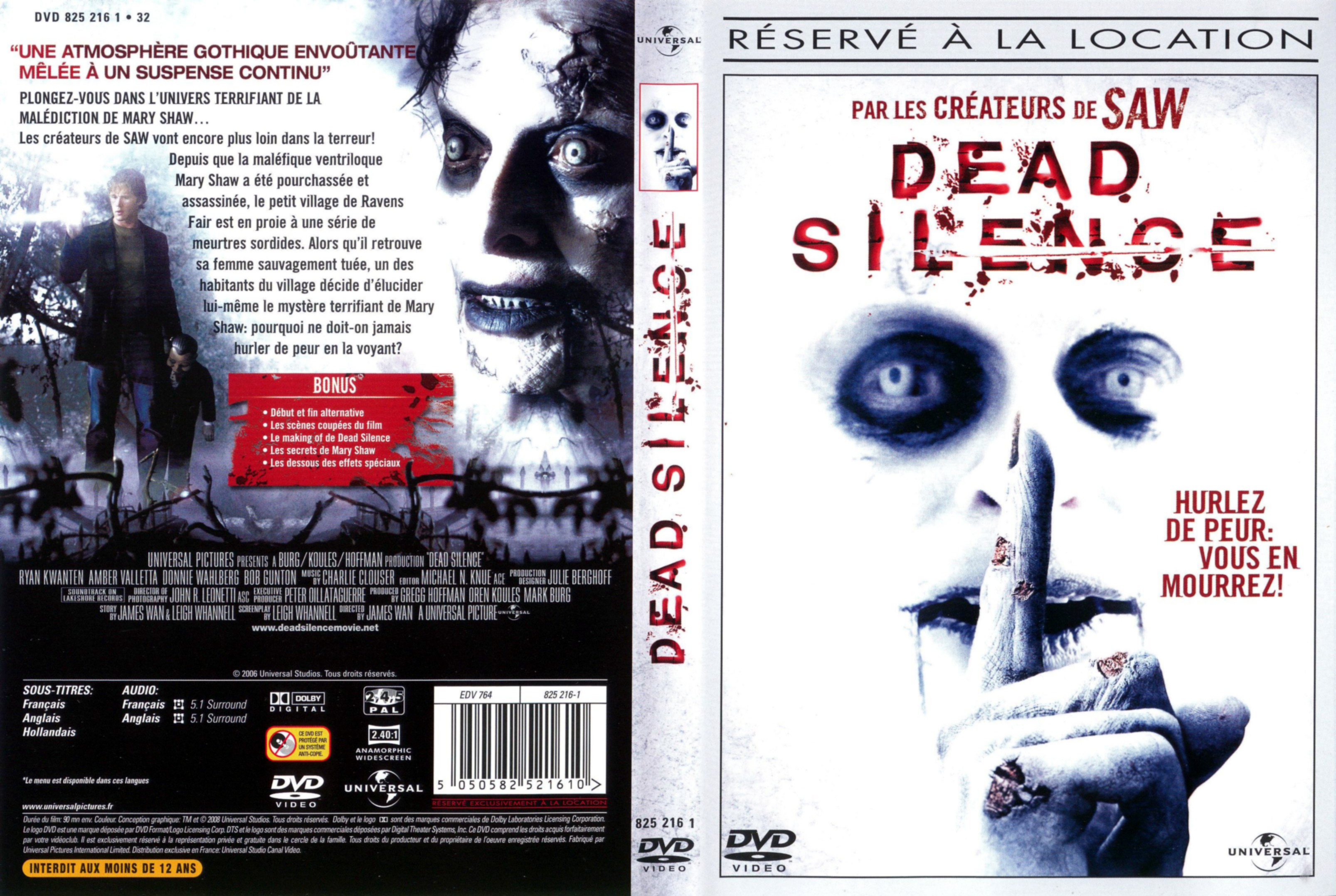 Jaquette DVD Dead silence