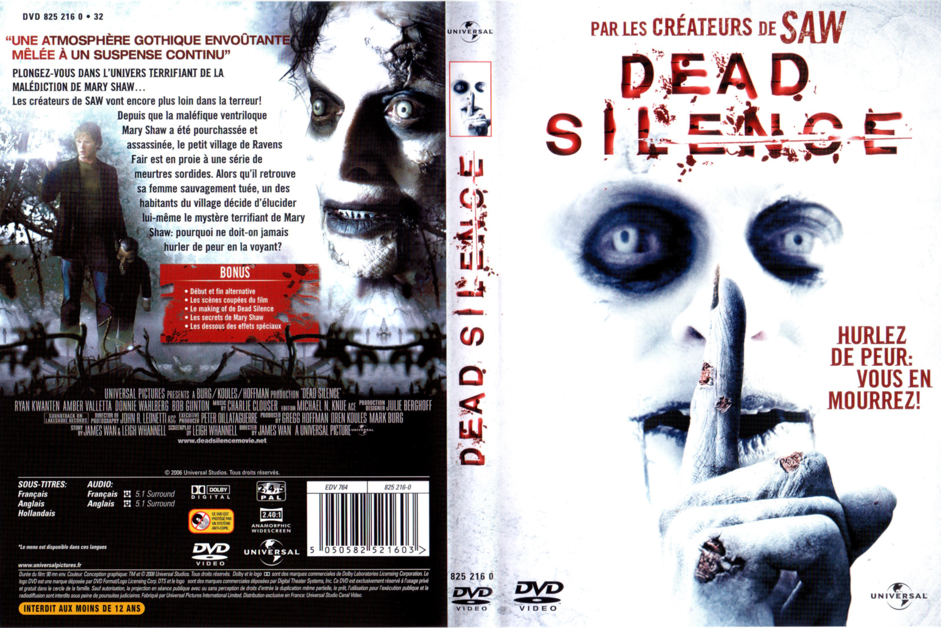 Jaquette DVD Dead silence v2