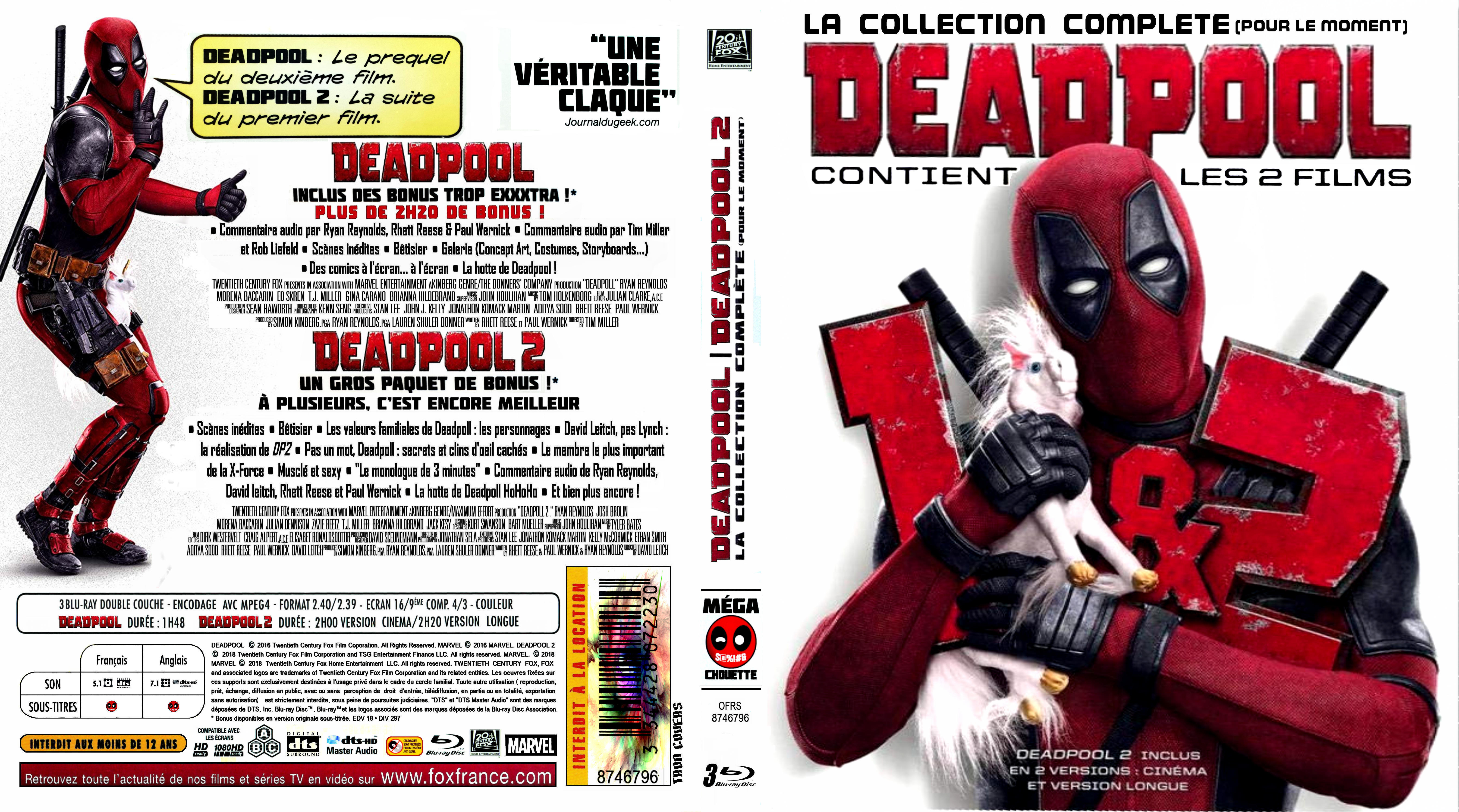 Jaquette DVD Deadpool COFFRET custom (BLU-RAY)