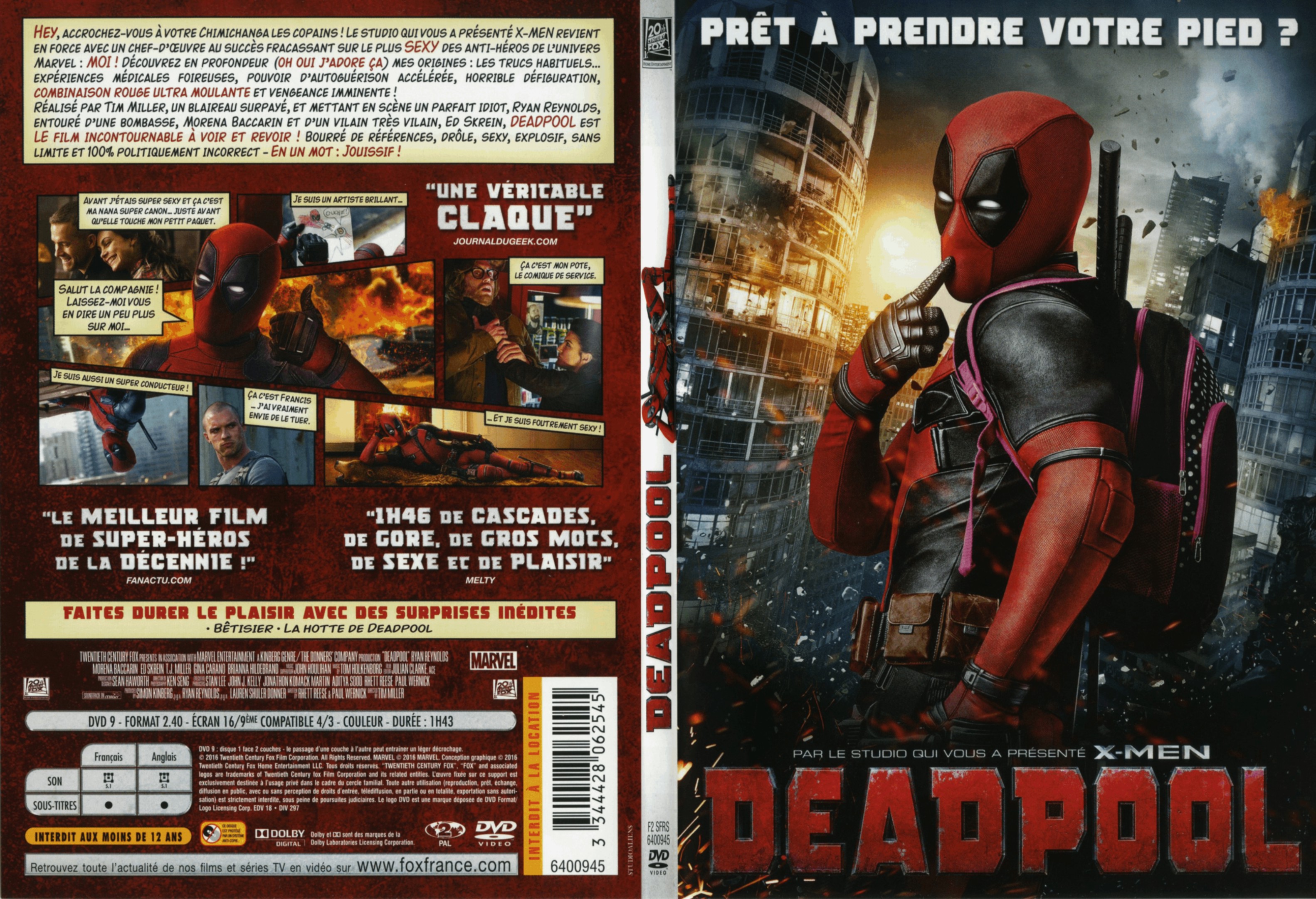 Jaquette DVD Deadpool - SLIM