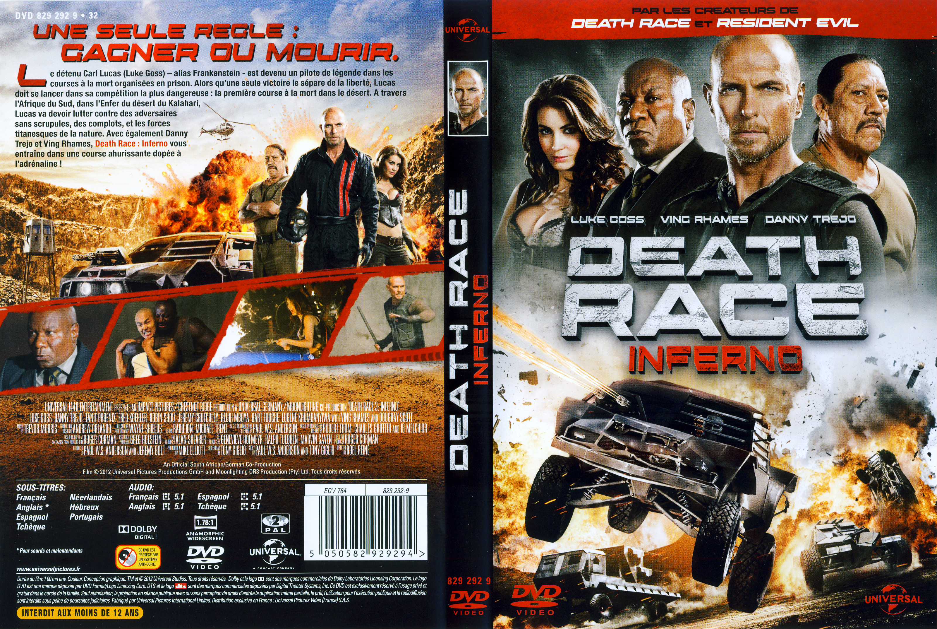 Jaquette DVD Death Race 3 Inferno