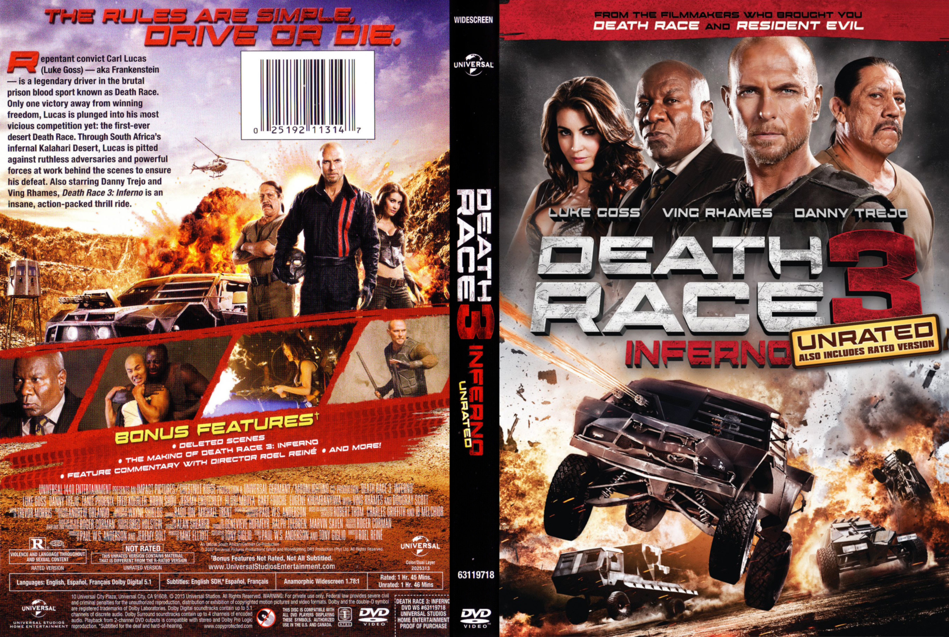 Jaquette DVD Death Race 3 Inferno Zone 1
