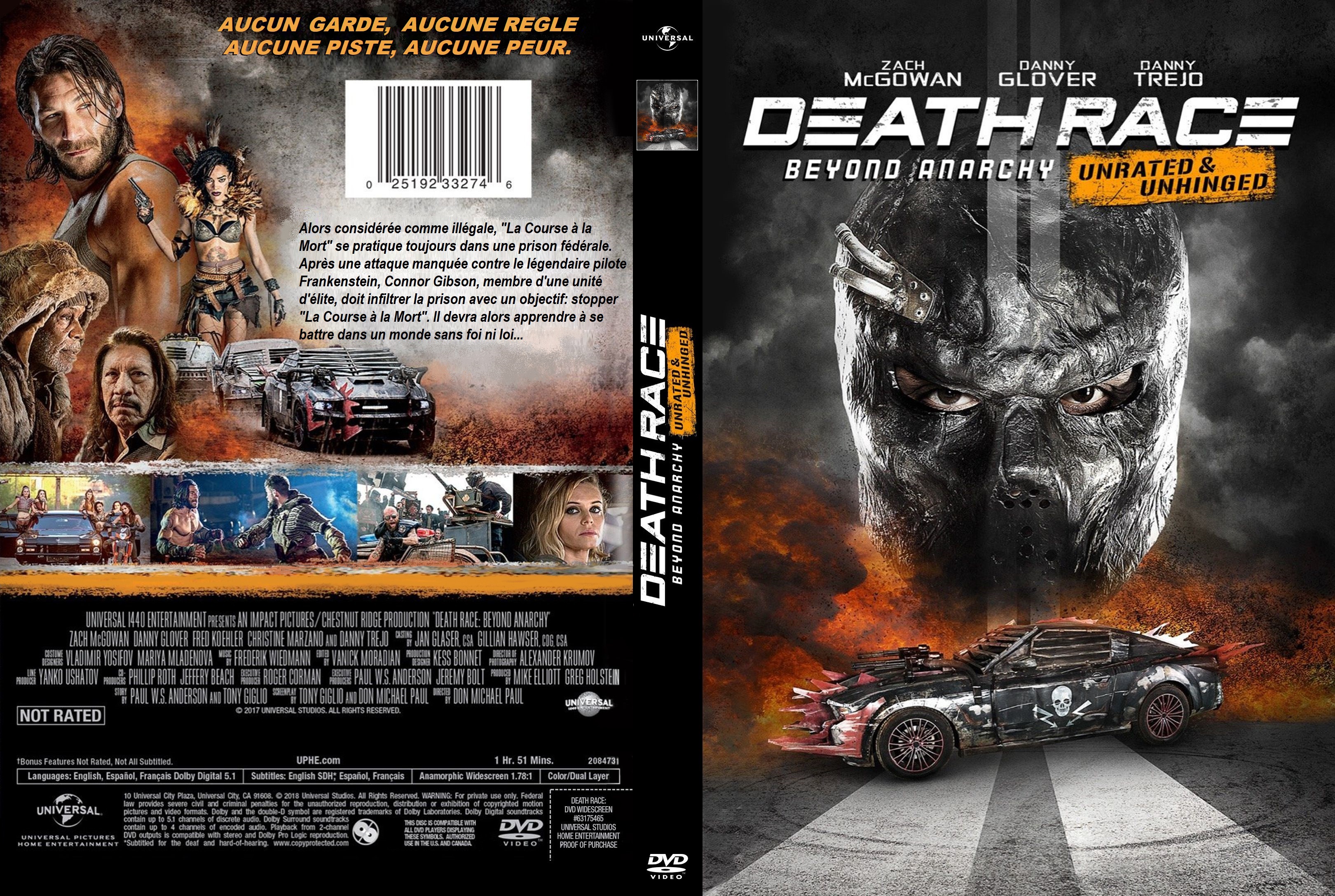 Jaquette DVD Death Race 4 Beyond Anarchy custom