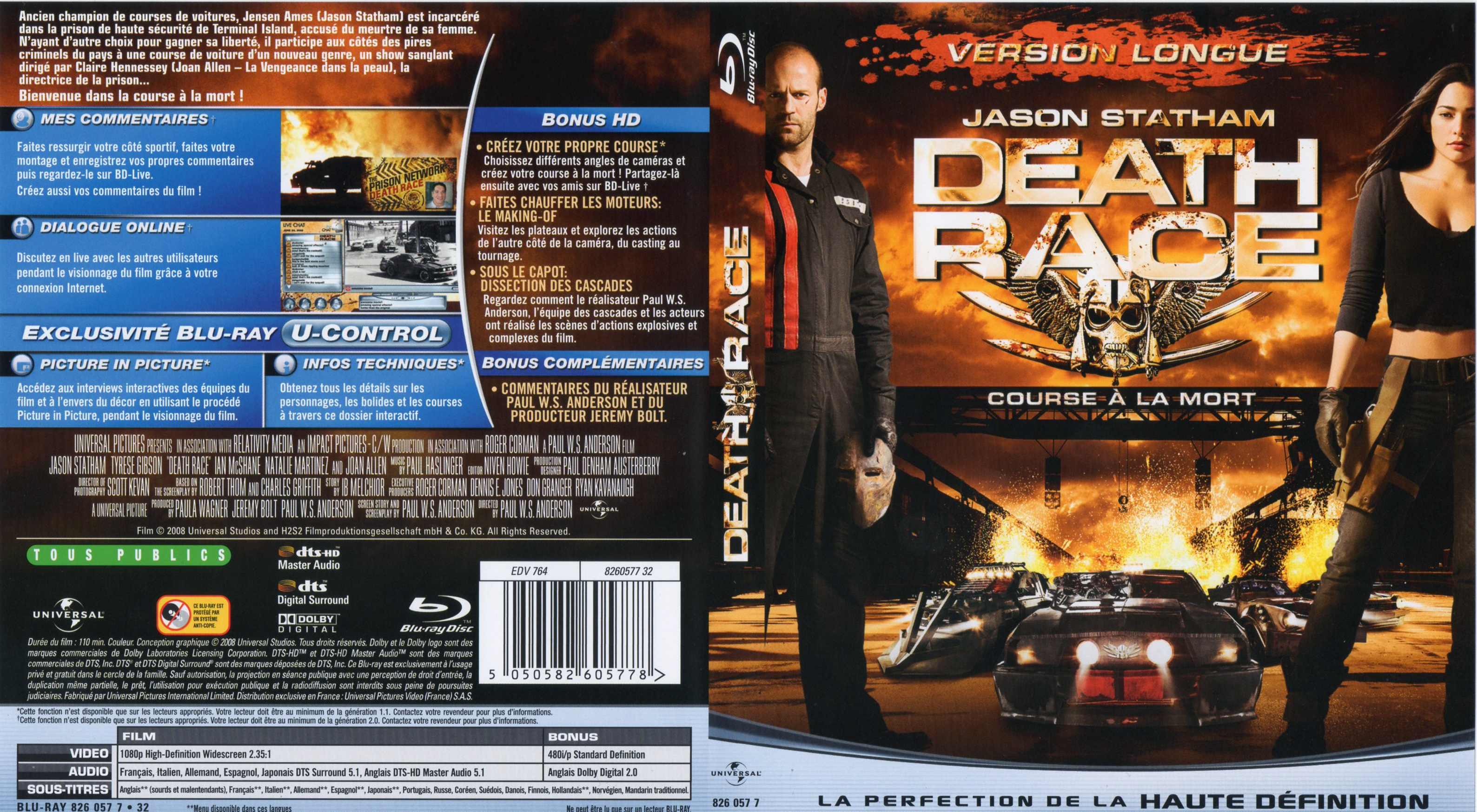 Jaquette DVD Death Race (BLU-RAY)