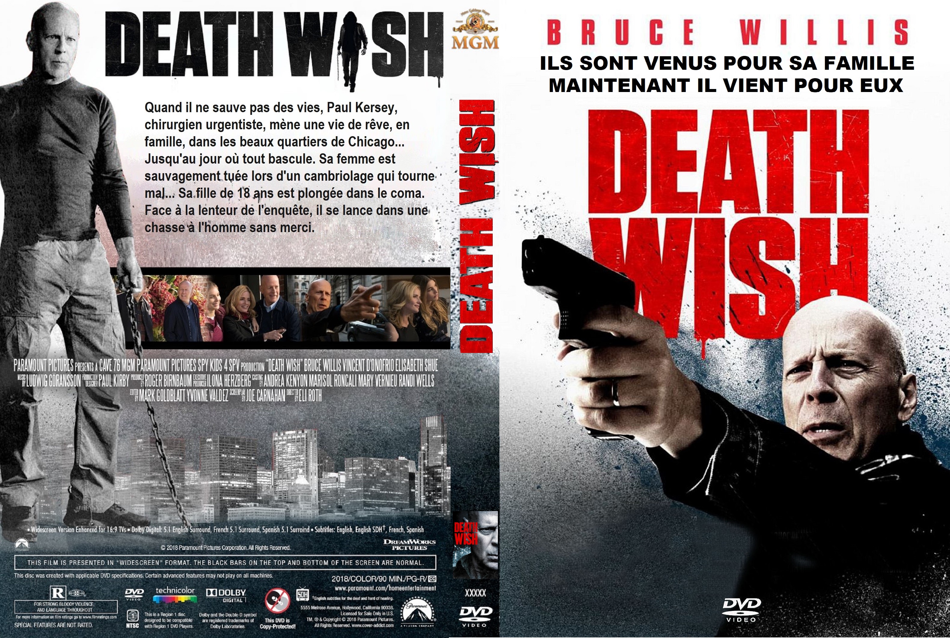 Jaquette DVD Death Wish custom