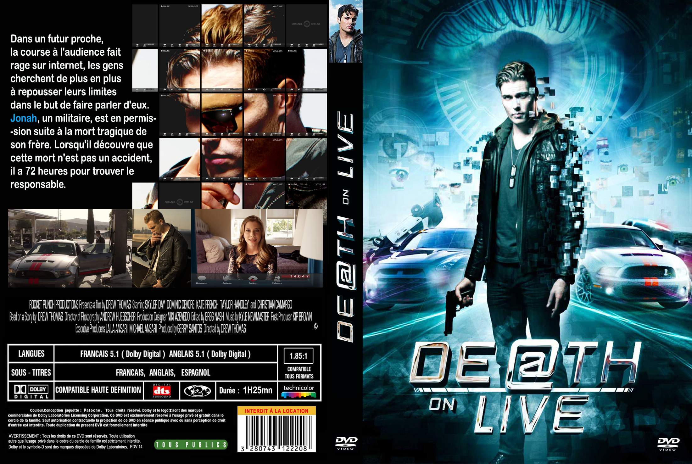 Jaquette DVD Death on live custom