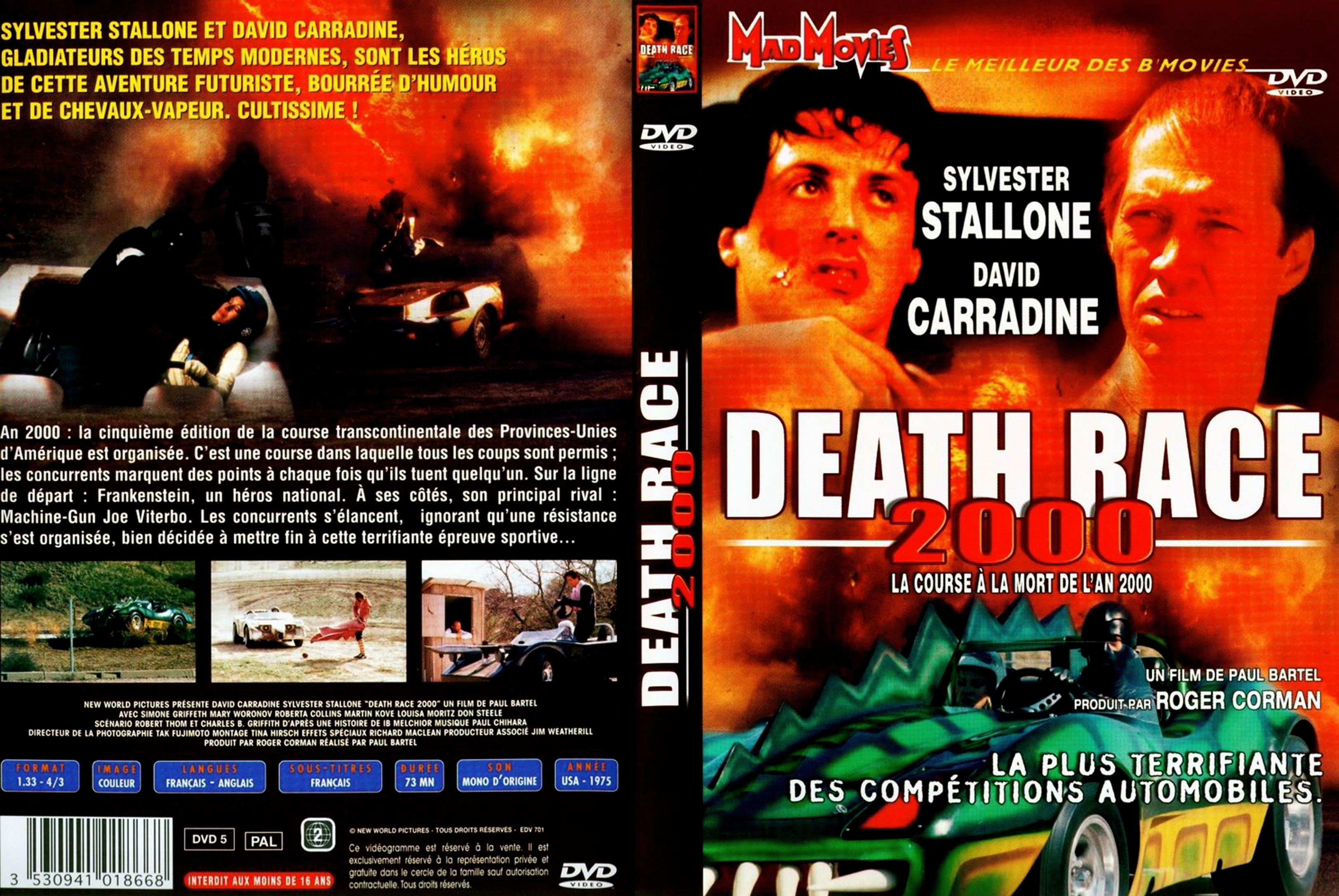 Jaquette DVD Death race 2000 - La course  la mort de l