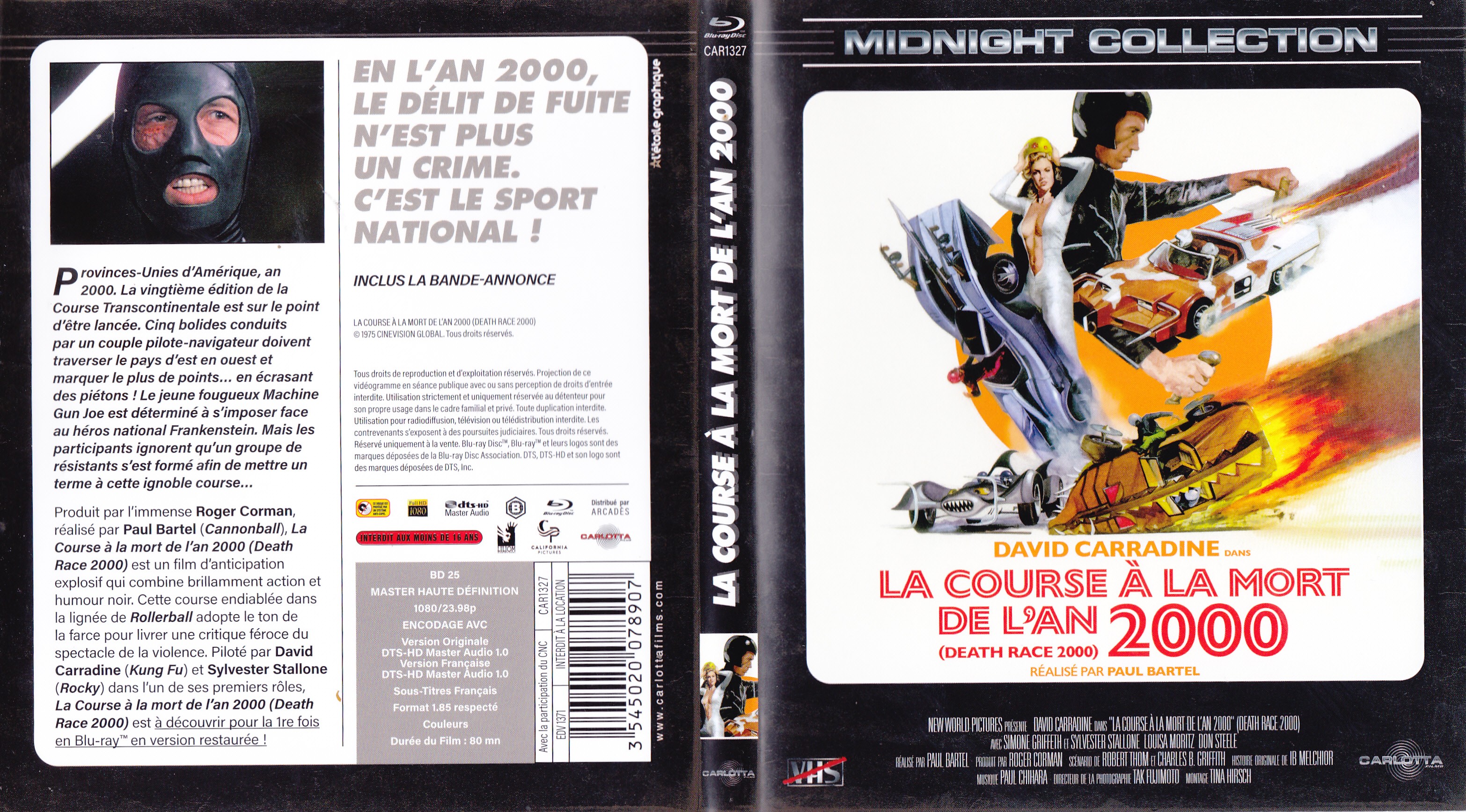 Jaquette DVD Death race 2000 - La course  la mort de l