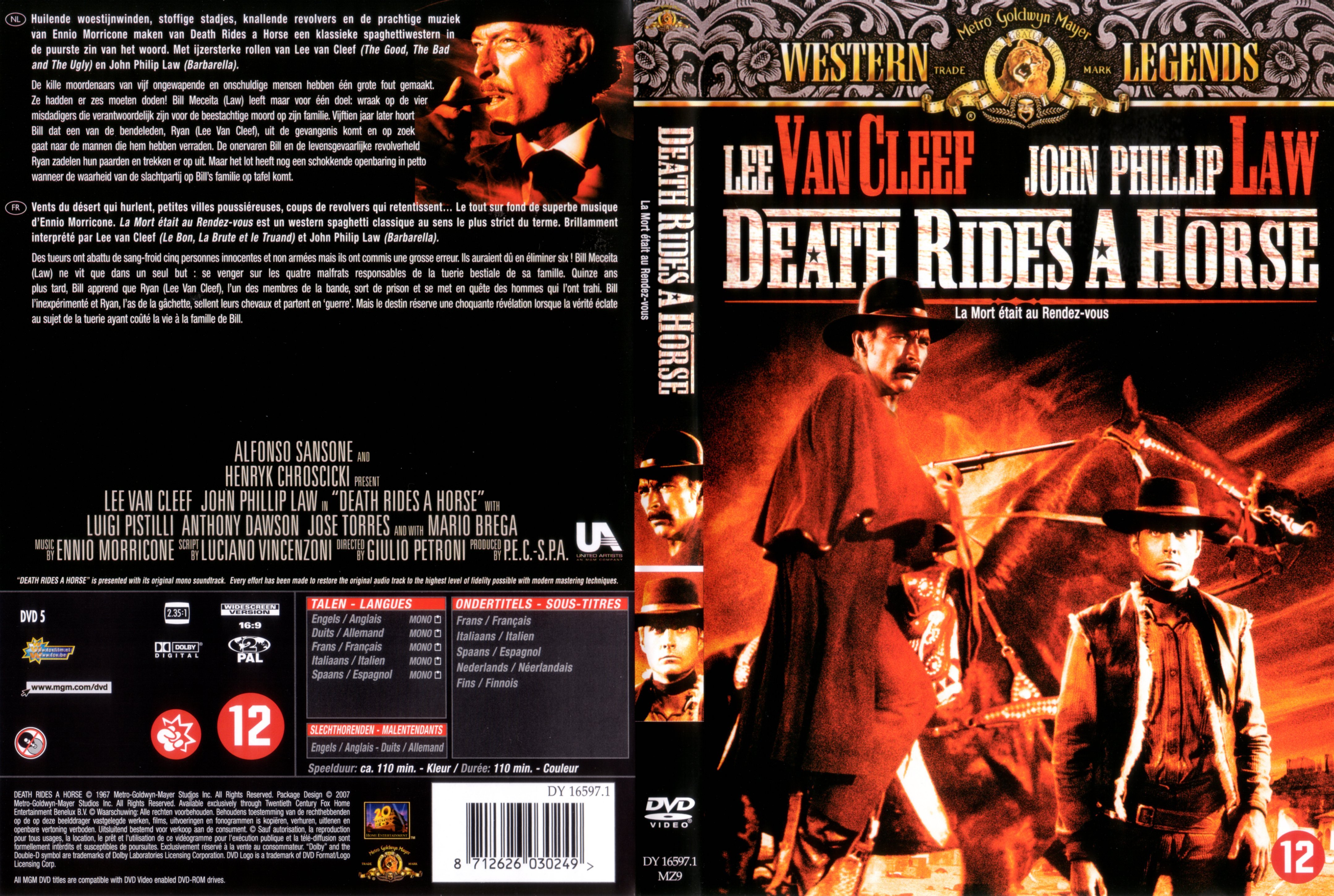 Jaquette DVD Death rides a horse - La mort tait au rendez-vous