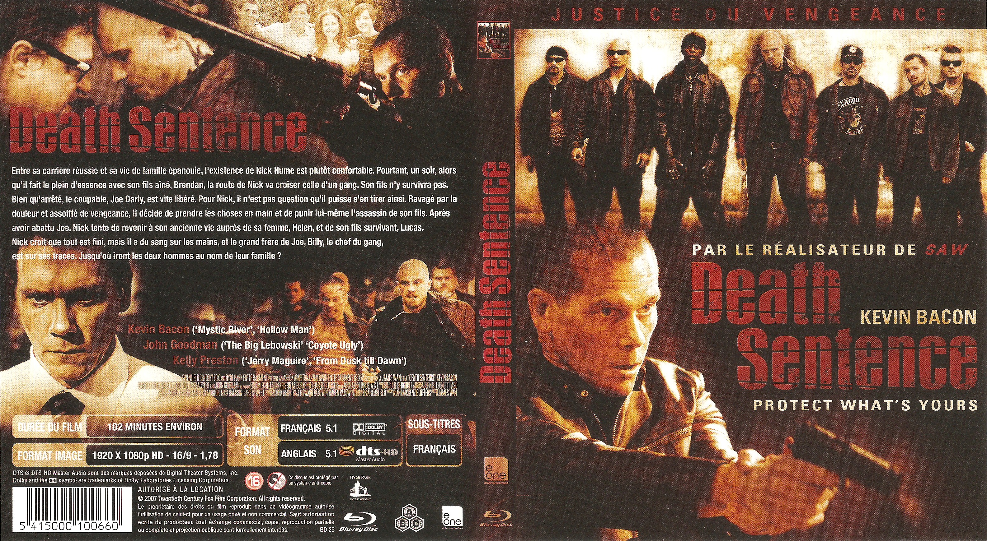 Jaquette DVD Death sentence (BLU-RAY) v2