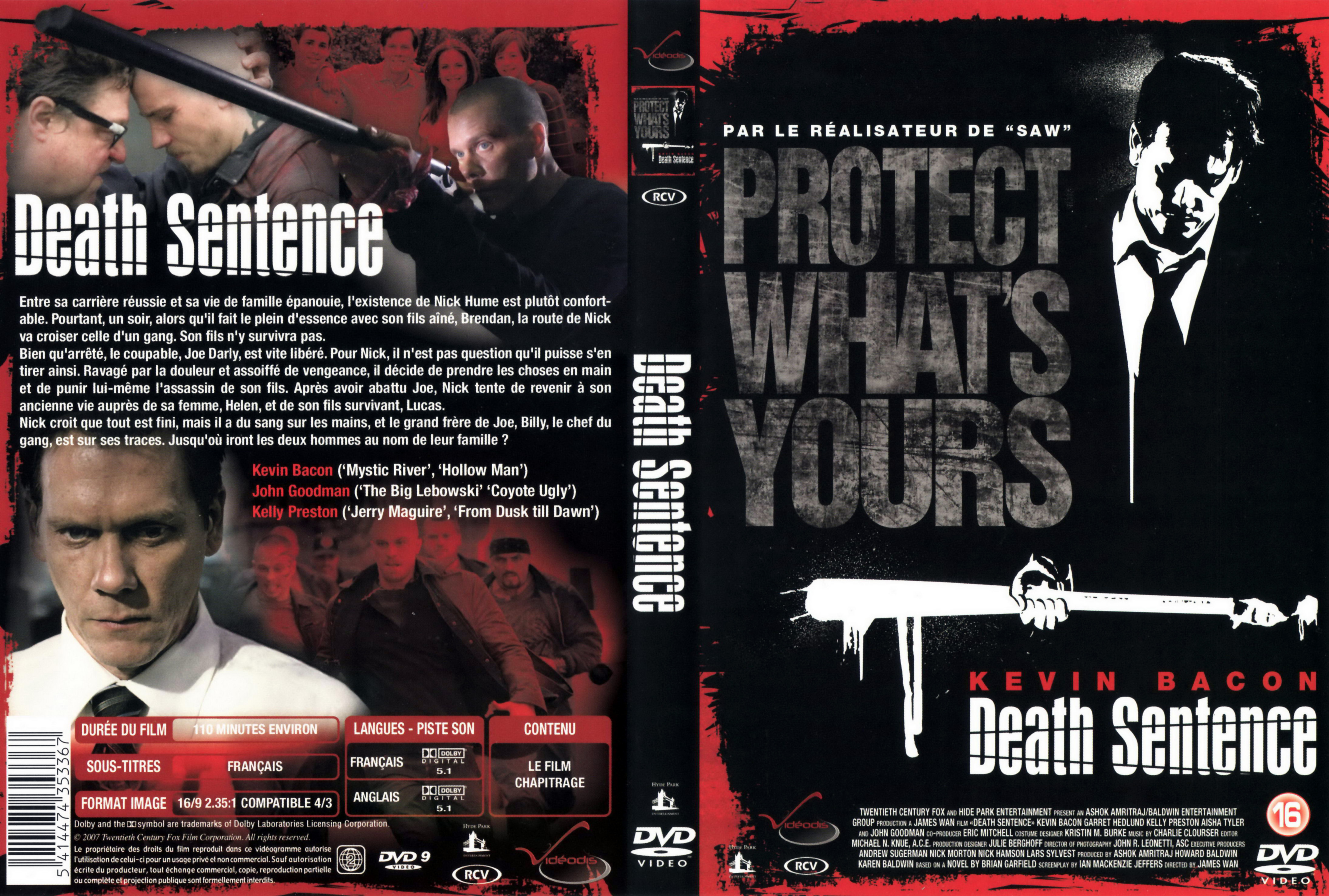 Jaquette DVD Death sentence v2