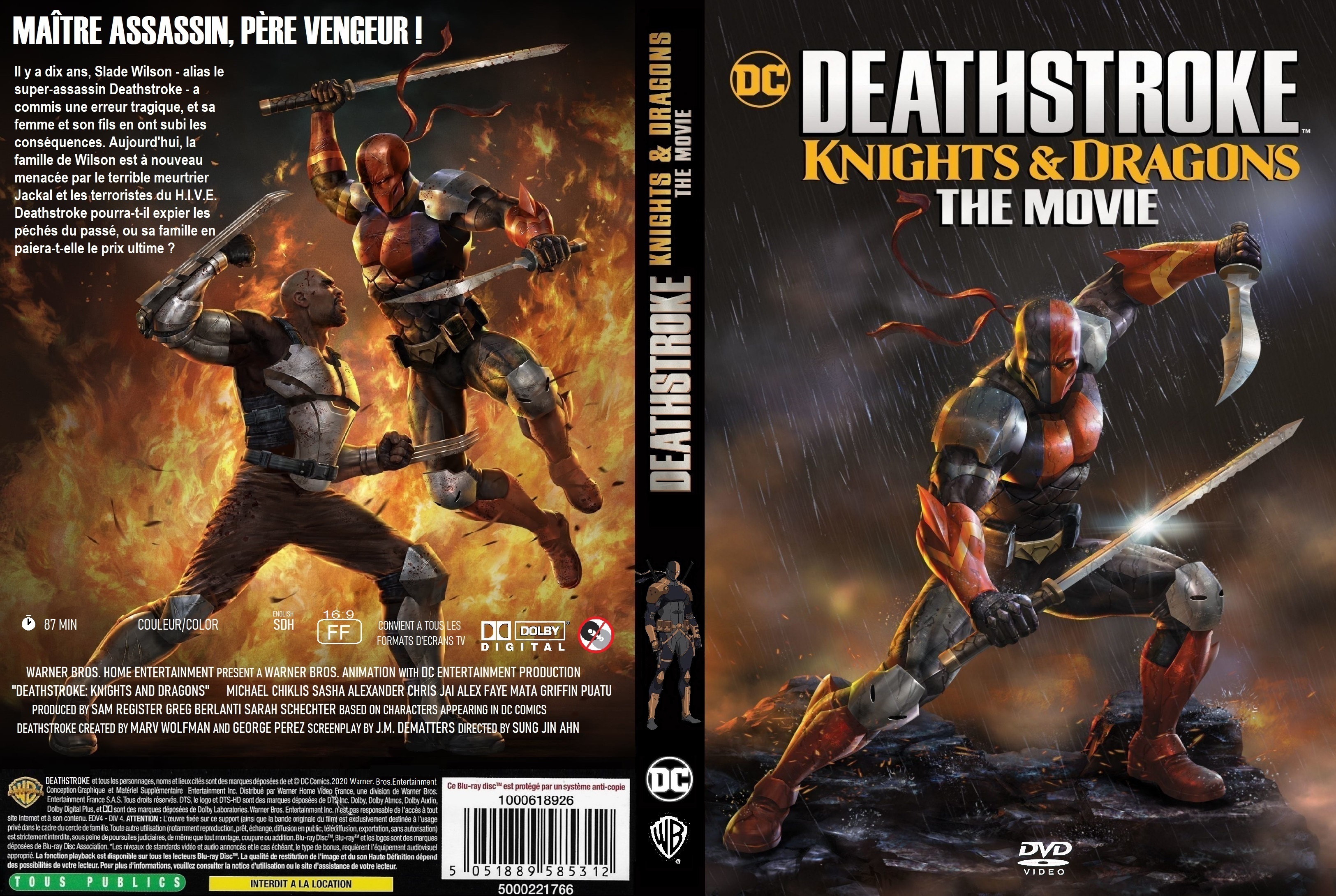 Jaquette DVD Deathstroke Knights & Dragons custom