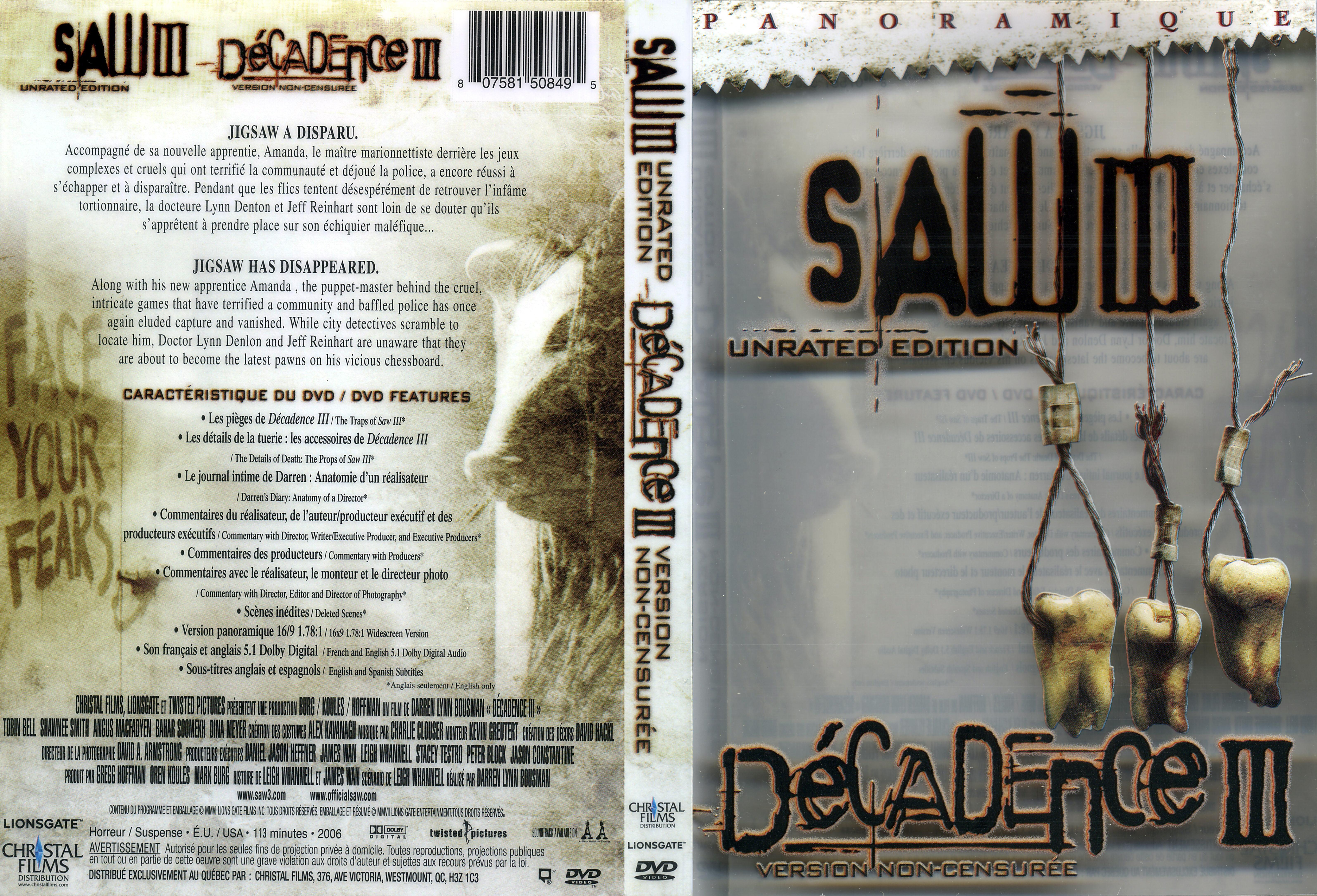 Jaquette DVD Dcadence 3