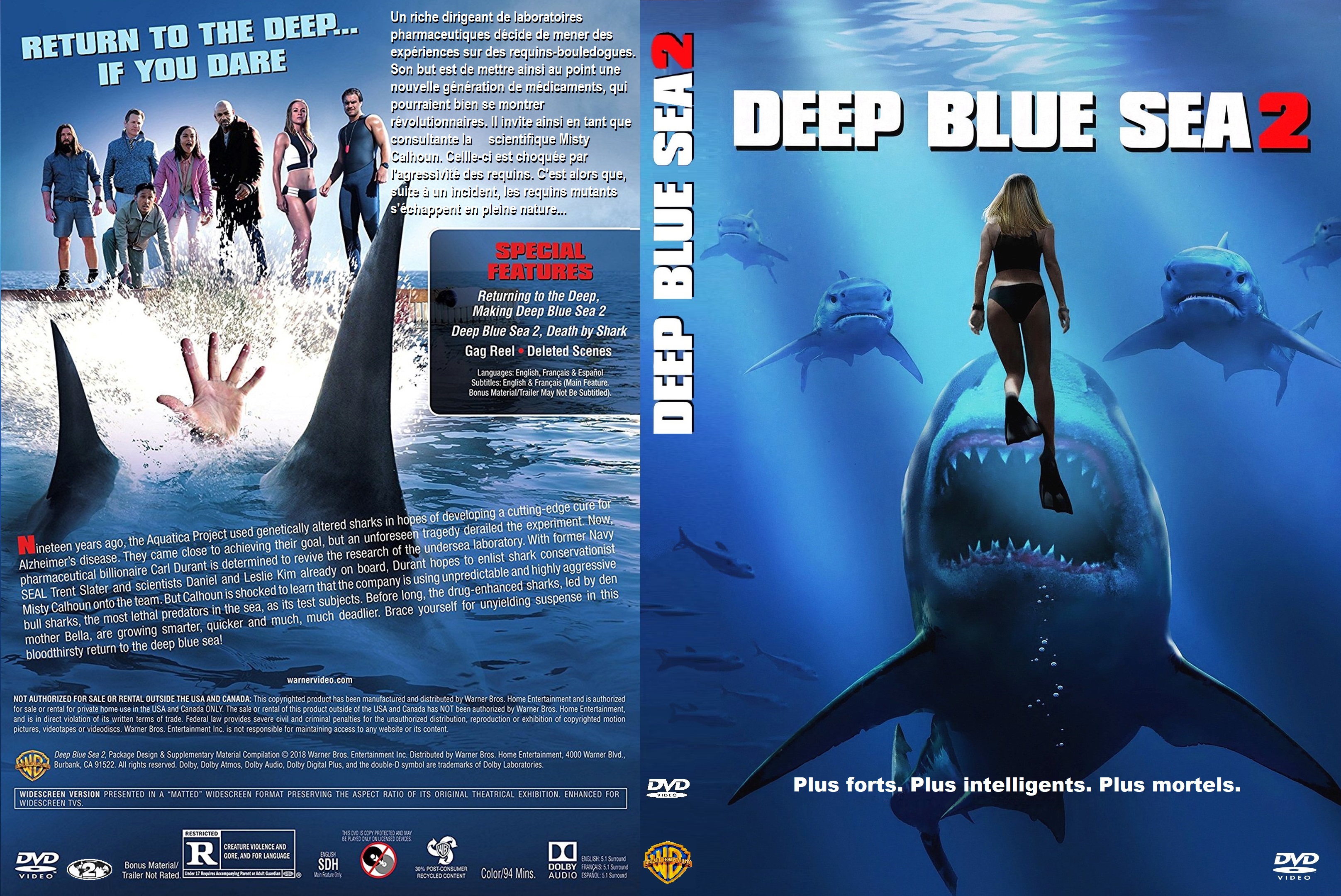 Jaquette DVD Deep Blue Sea 2 custom