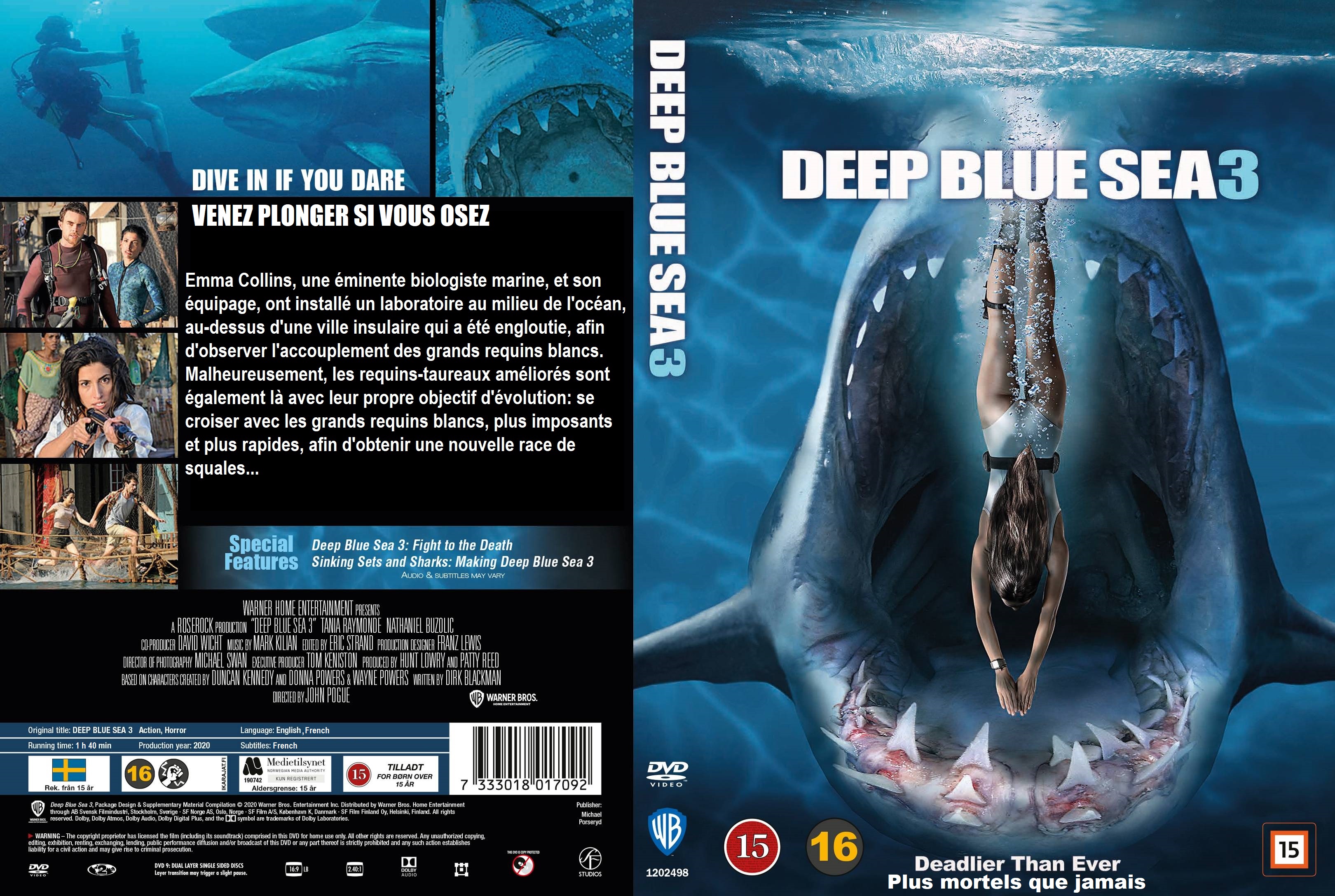 Jaquette DVD Deep Blue Sea 3 custom