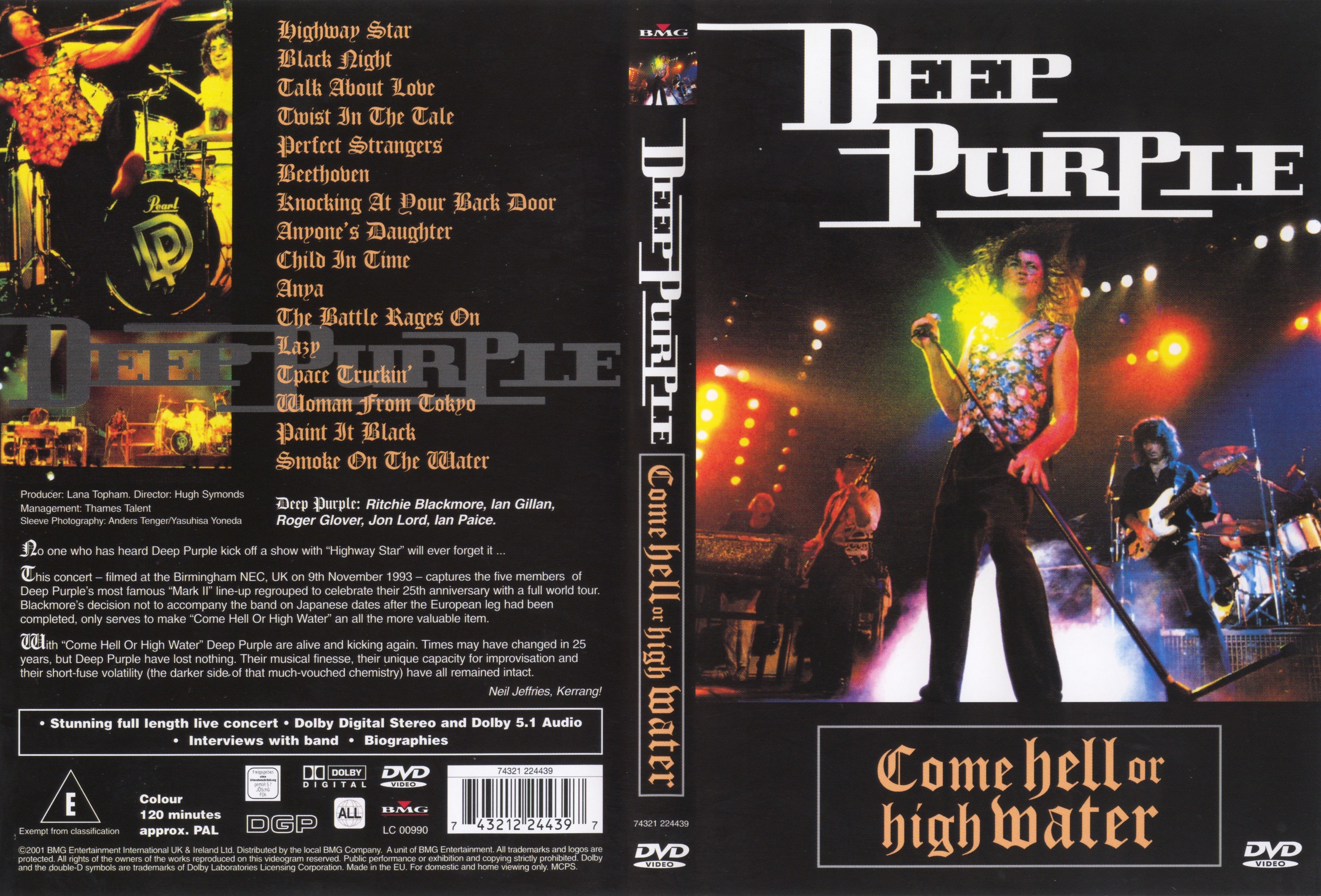 Jaquette DVD Deep Purple Come Hell or High Water