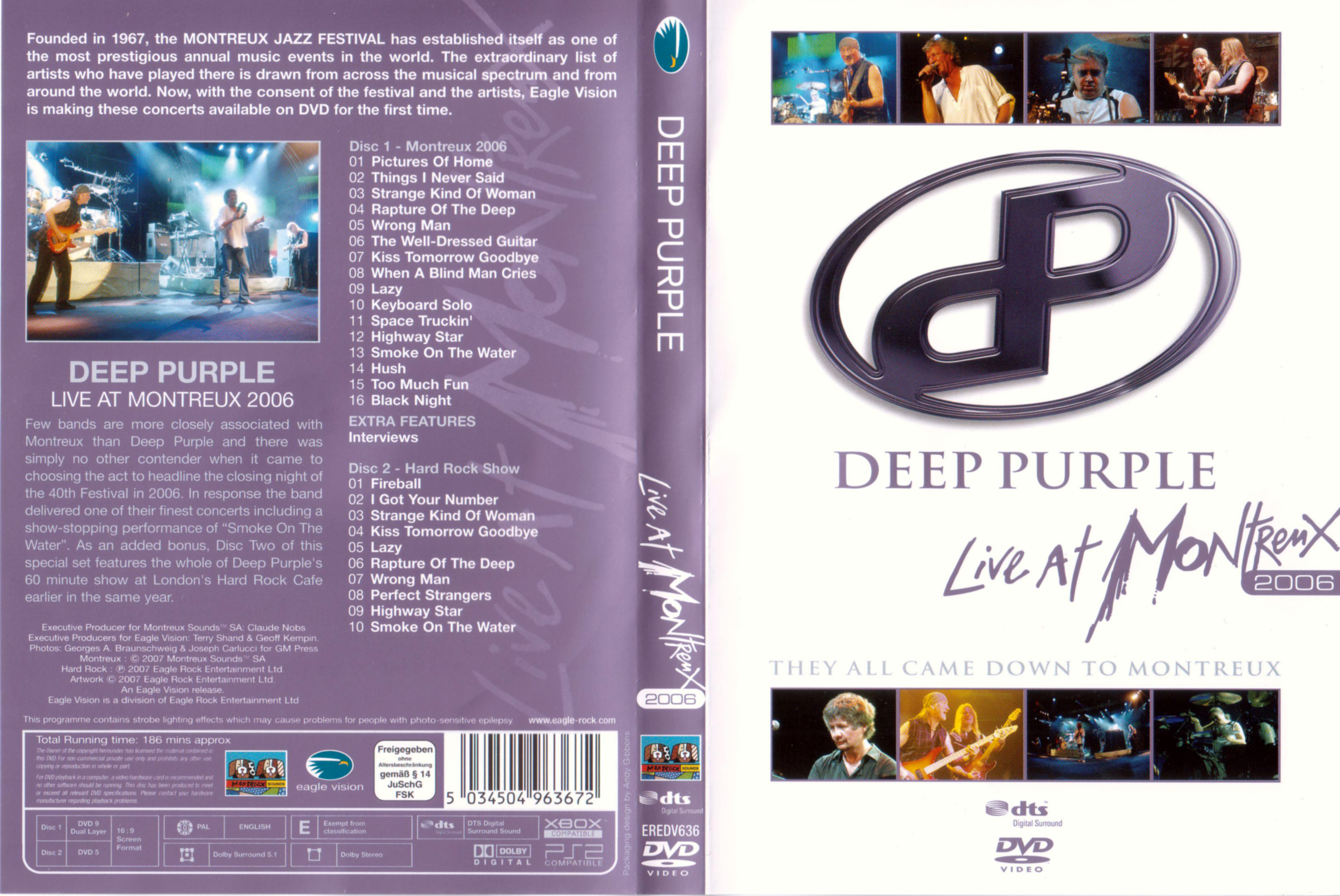 Jaquette DVD Deep Purple Live at Montreux 2006
