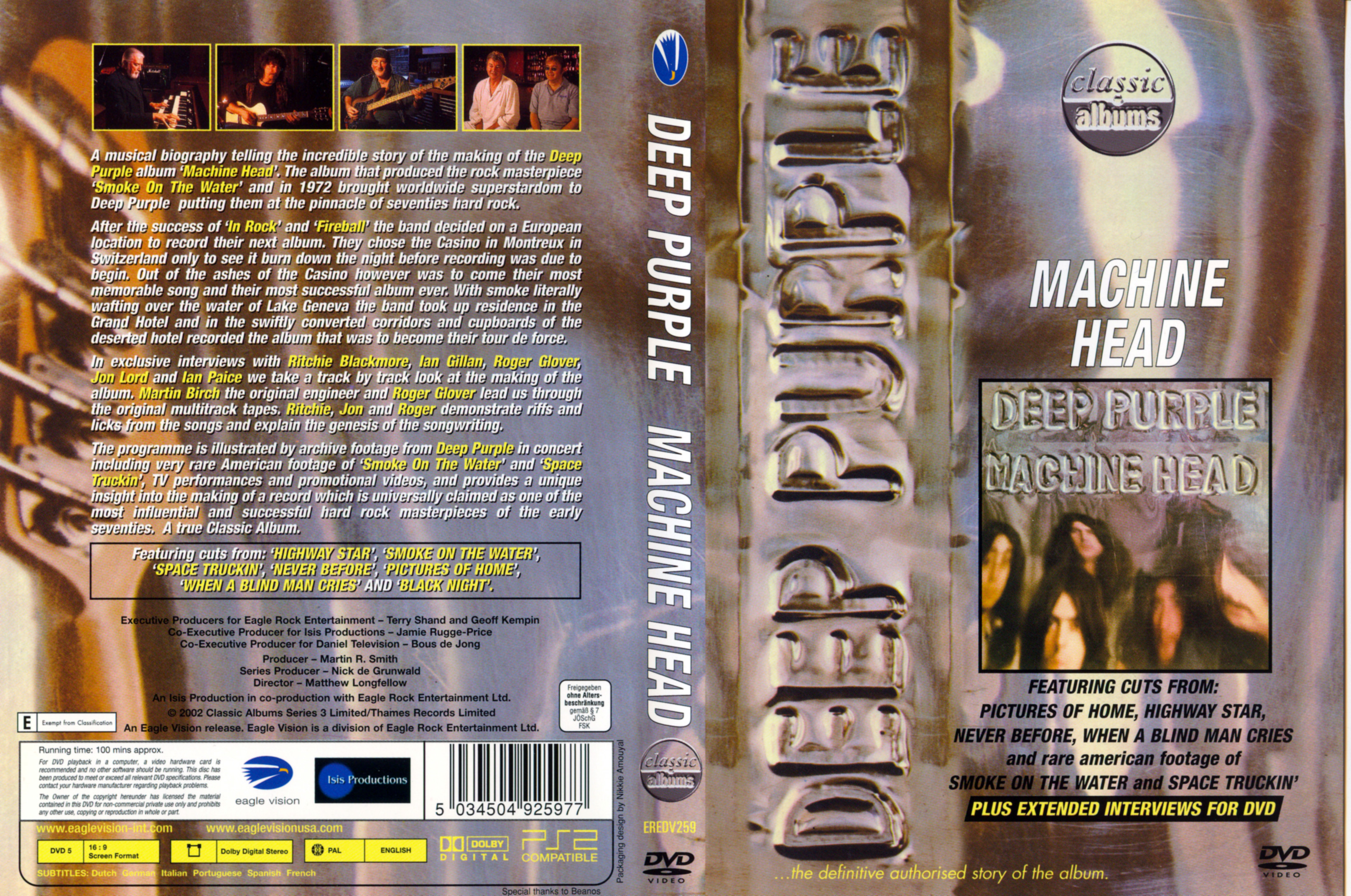 Jaquette DVD Deep Purple Machine head