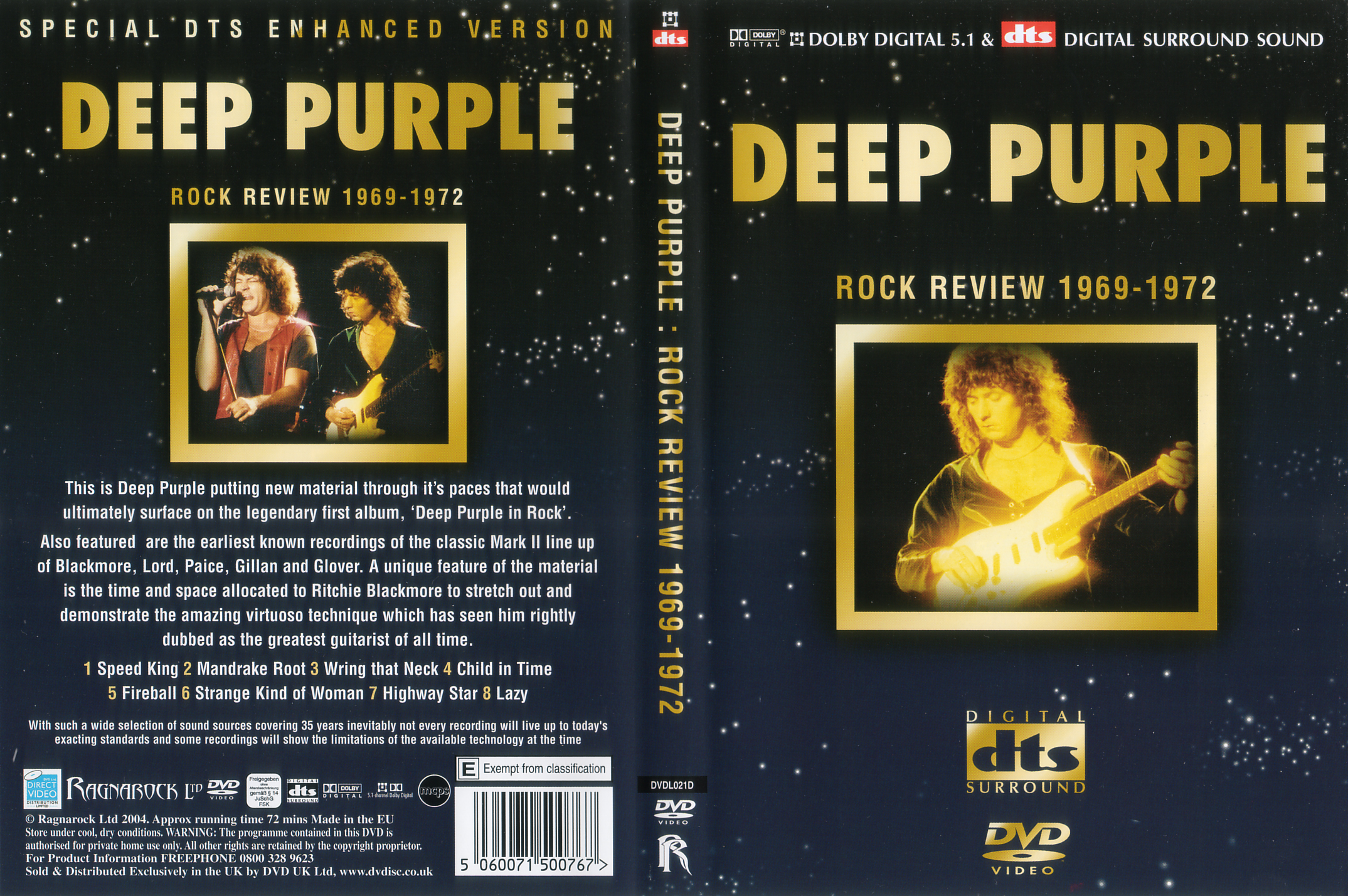 Jaquette DVD Deep Purple Rock review 1969-1972