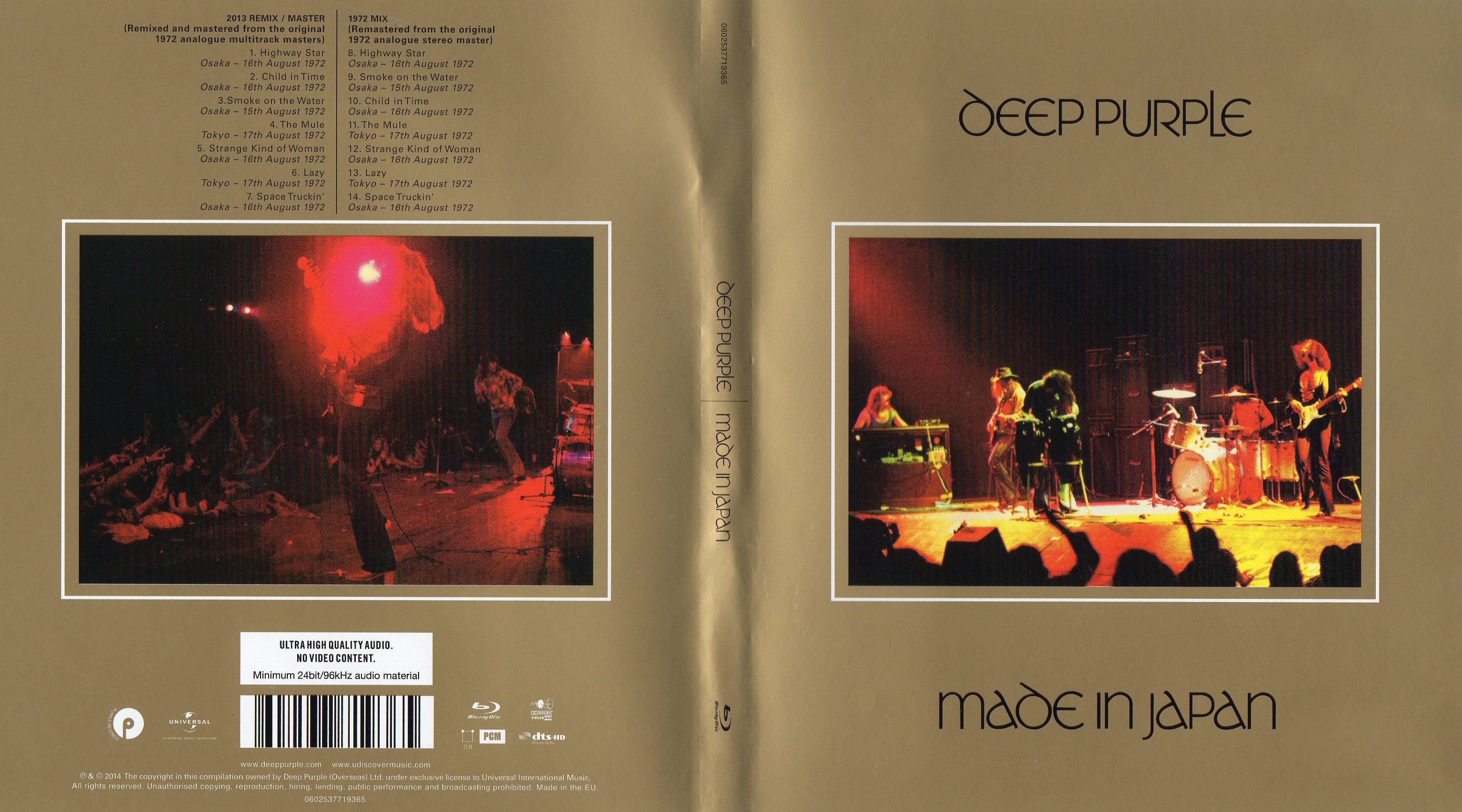 Jaquette DVD Deep purple - Made in Japan (BLU-RAY)