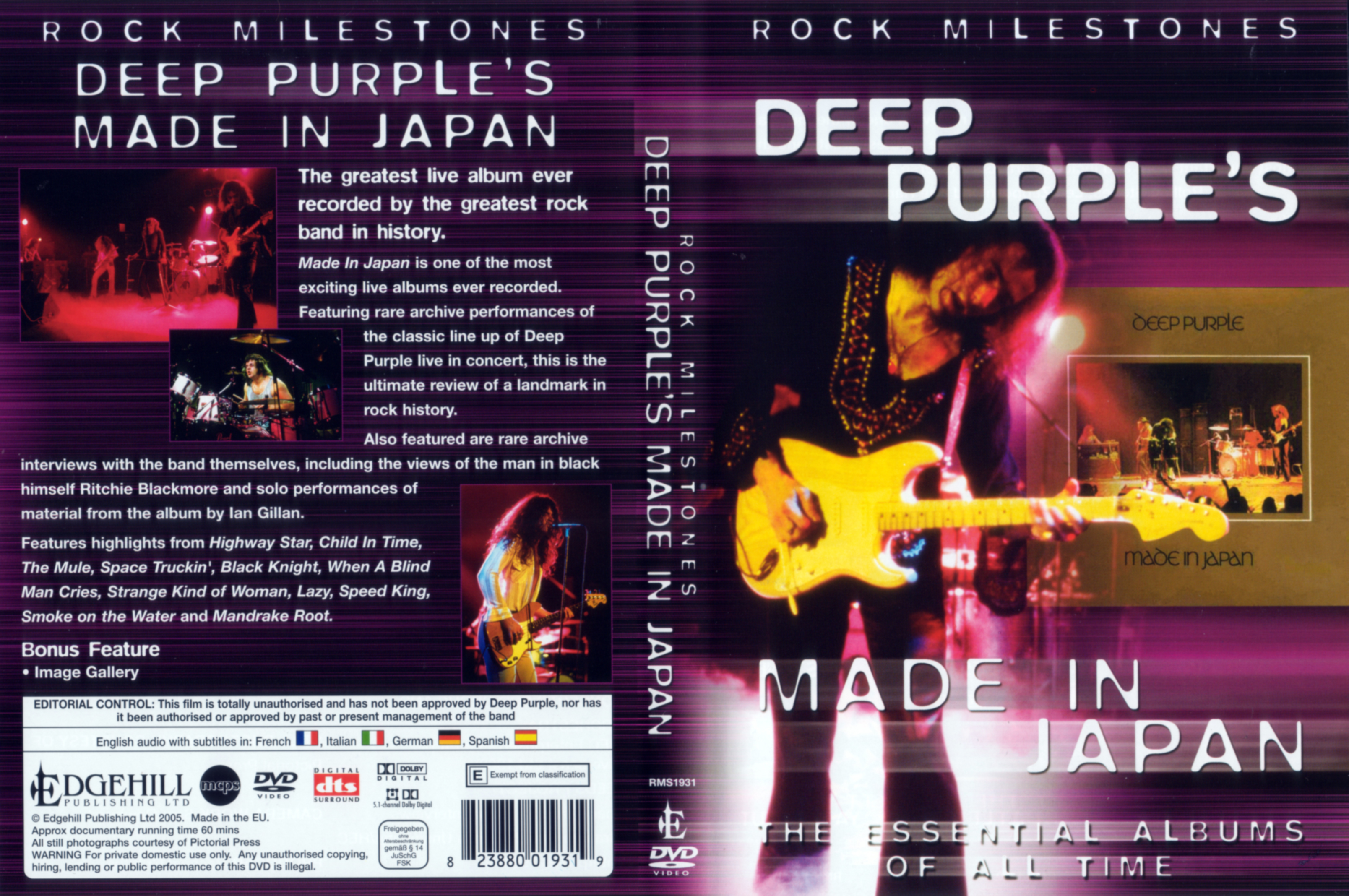 Jaquette DVD Deep purple