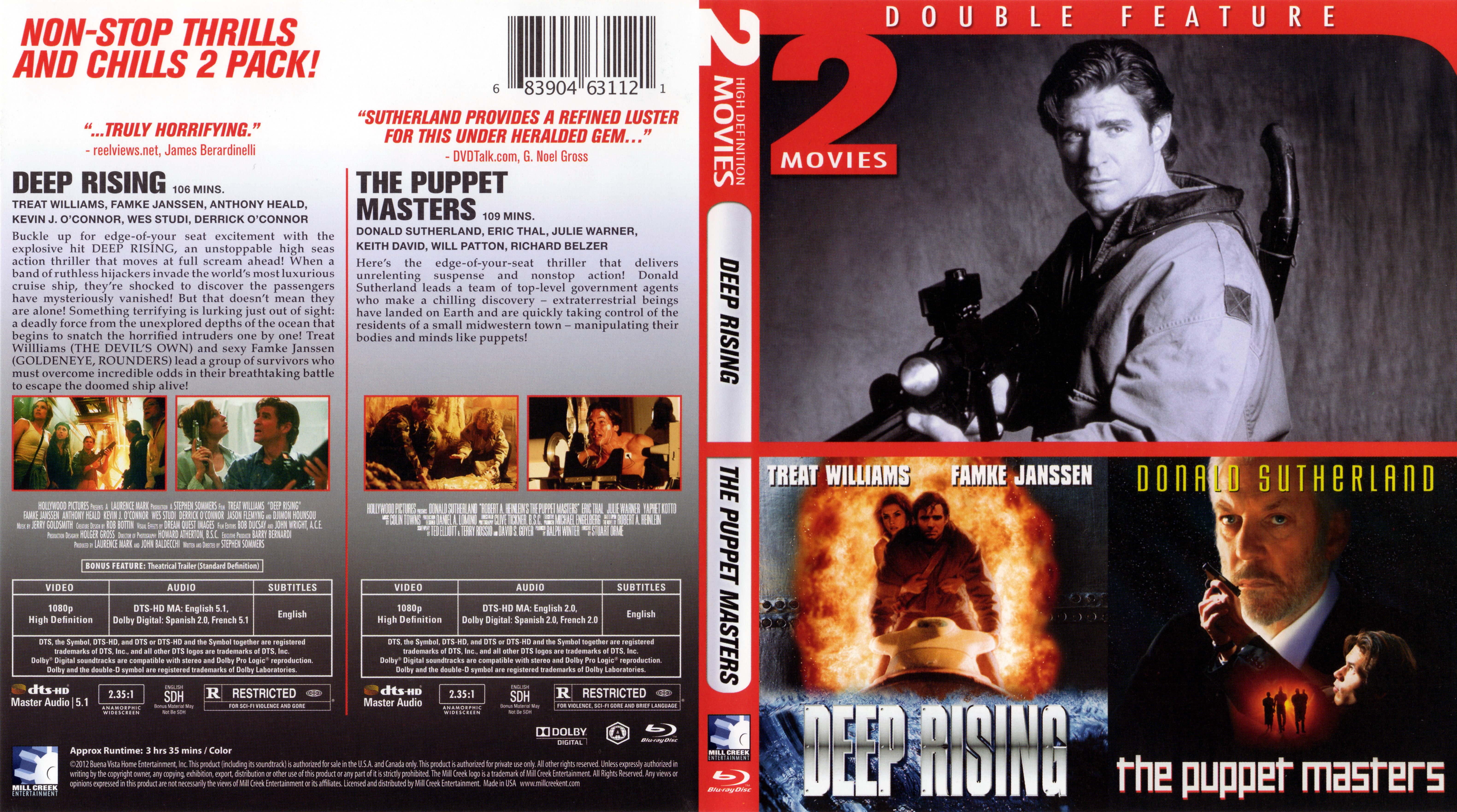 Jaquette DVD Deep rising + The puppet Masters Zone 1 (BLU-RAY)