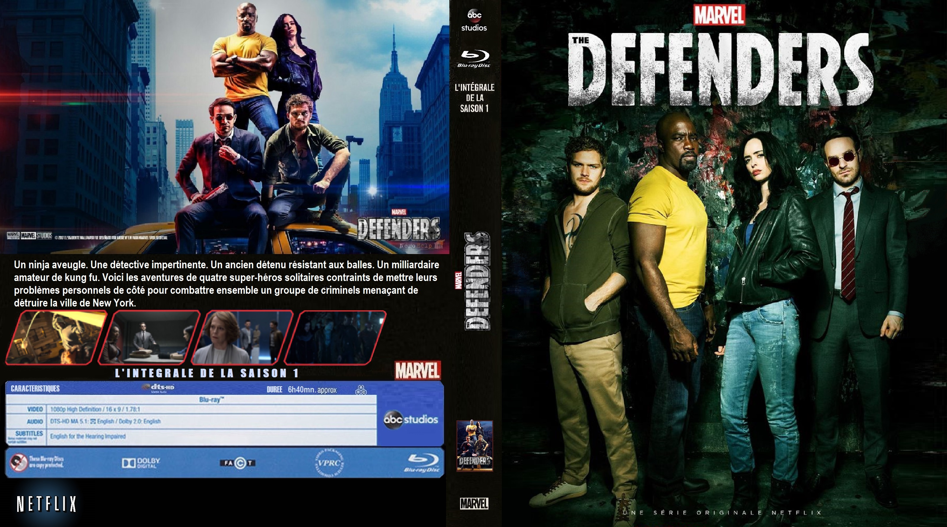 Jaquette DVD Defenders saison 1 custom (BLU-RAY)