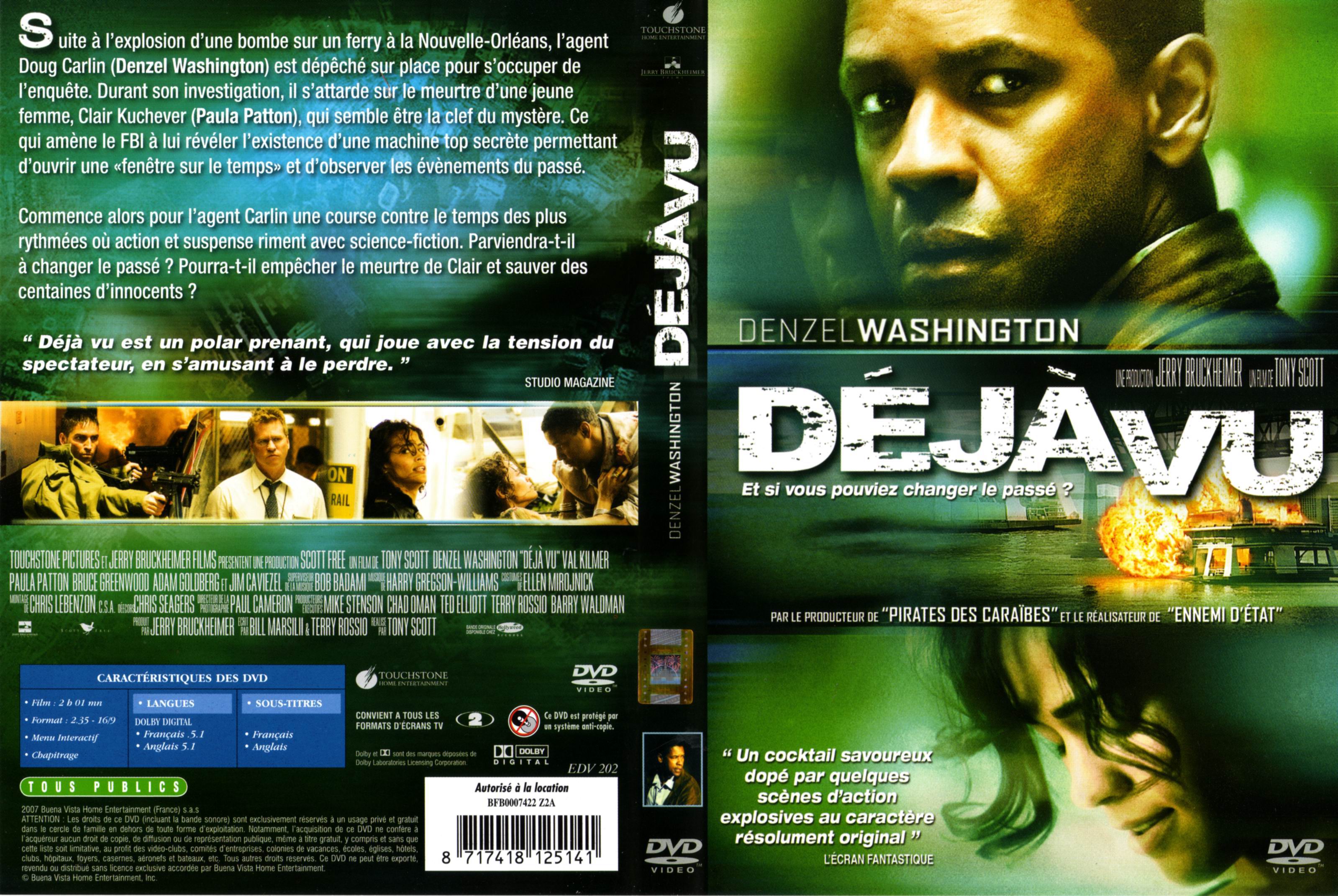 Jaquette DVD Deja vu