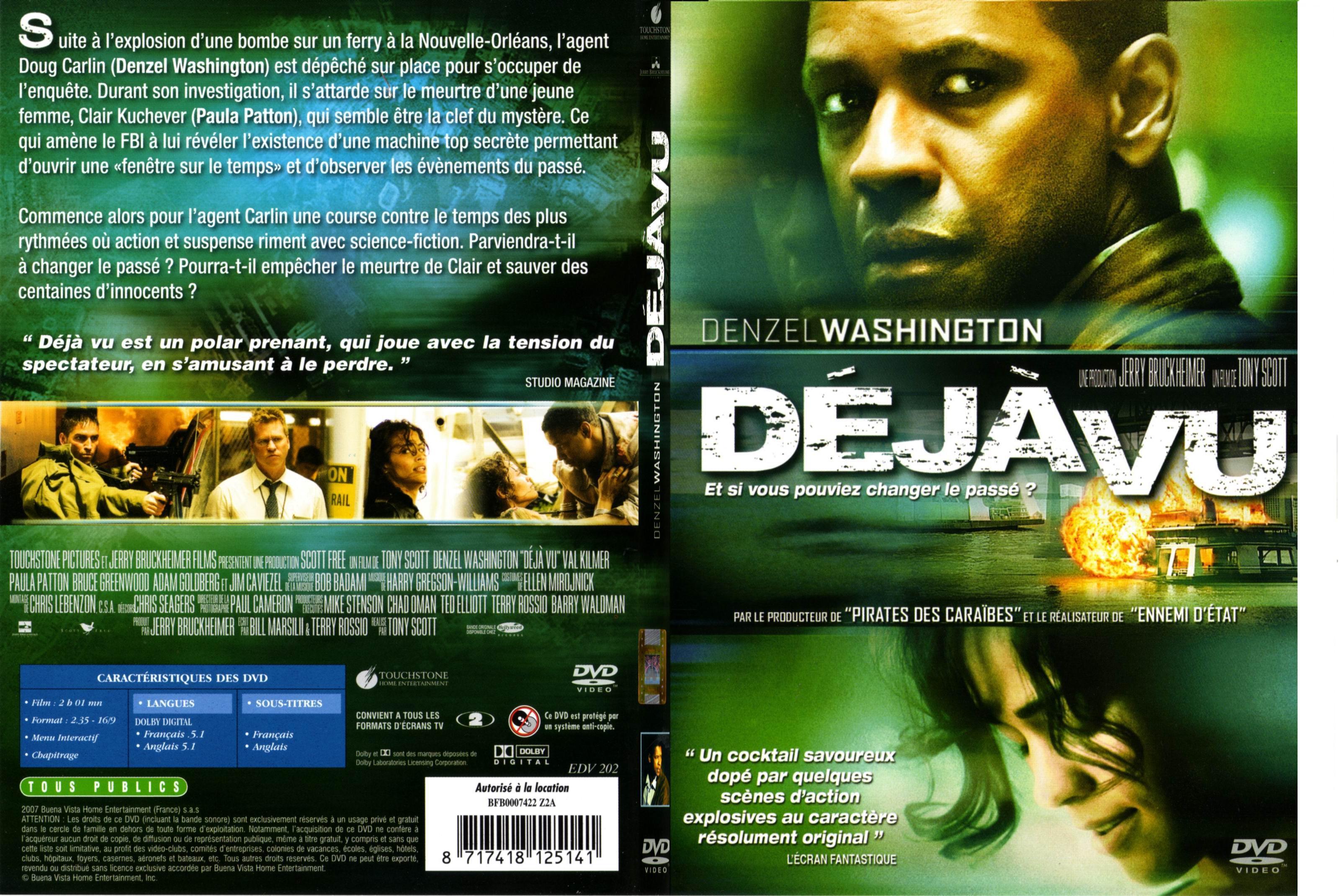 Jaquette DVD Deja vu - SLIM