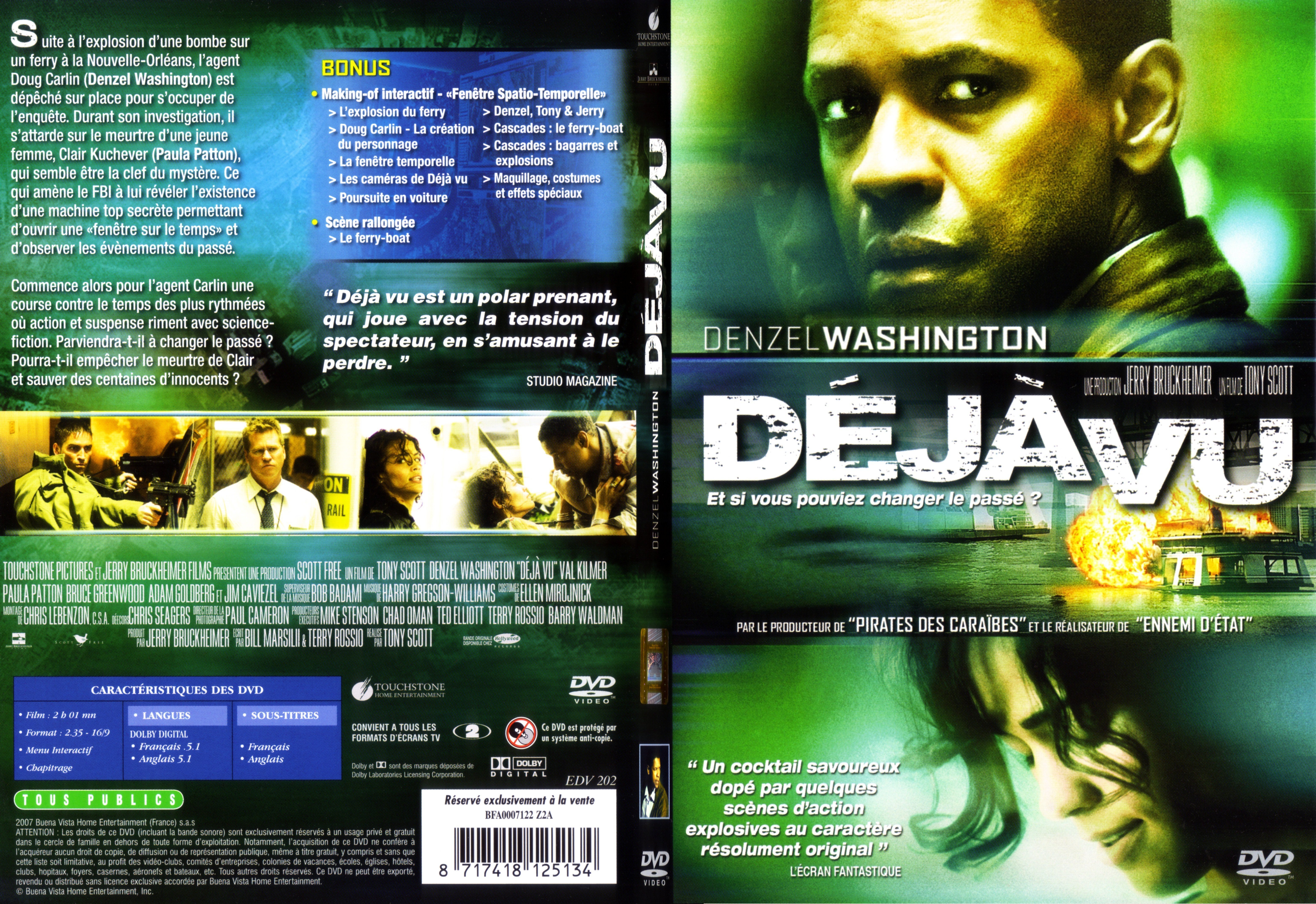 Jaquette DVD Deja vu - SLIM v2
