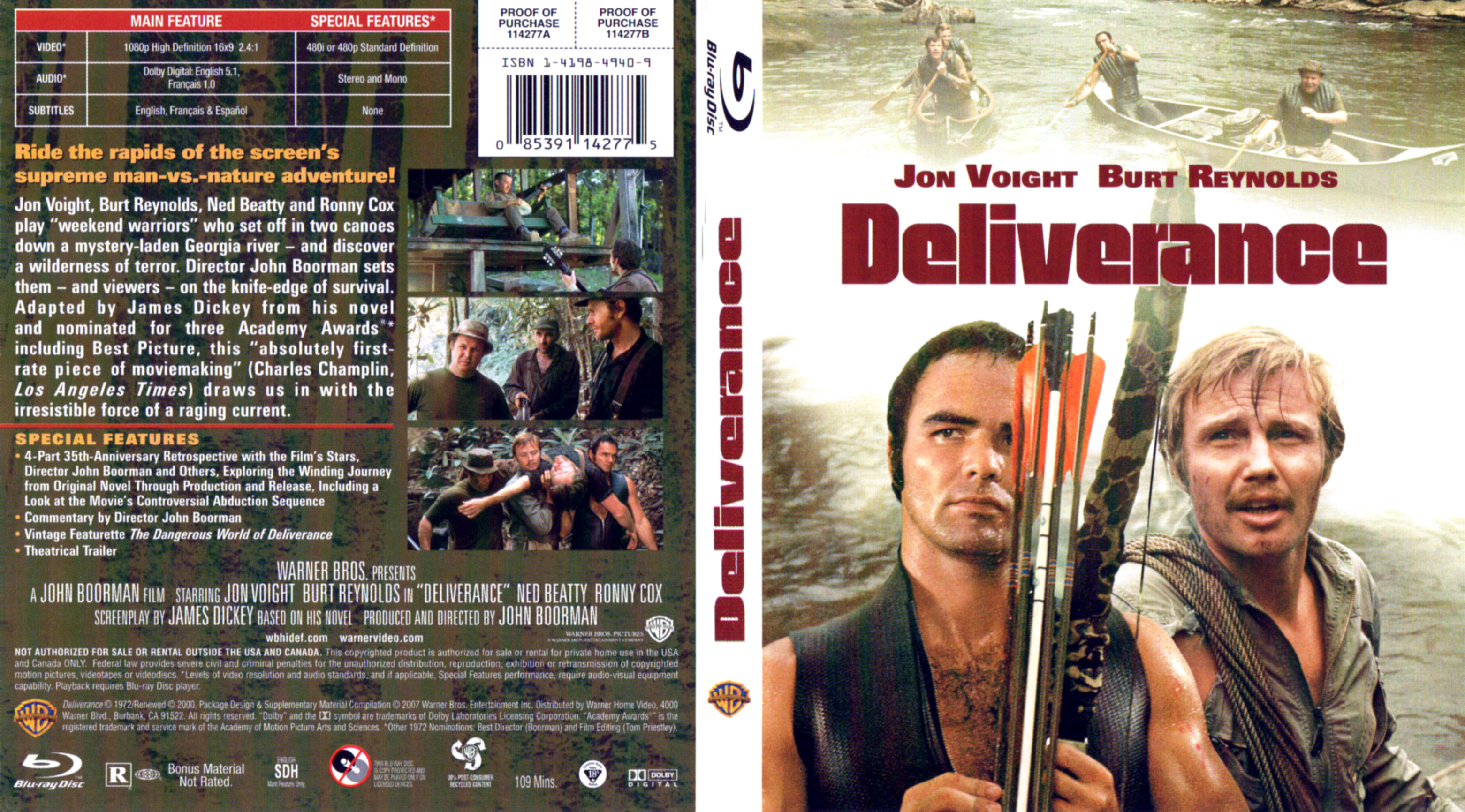 Jaquette DVD Delivrance Zone 1 (BLU-RAY)