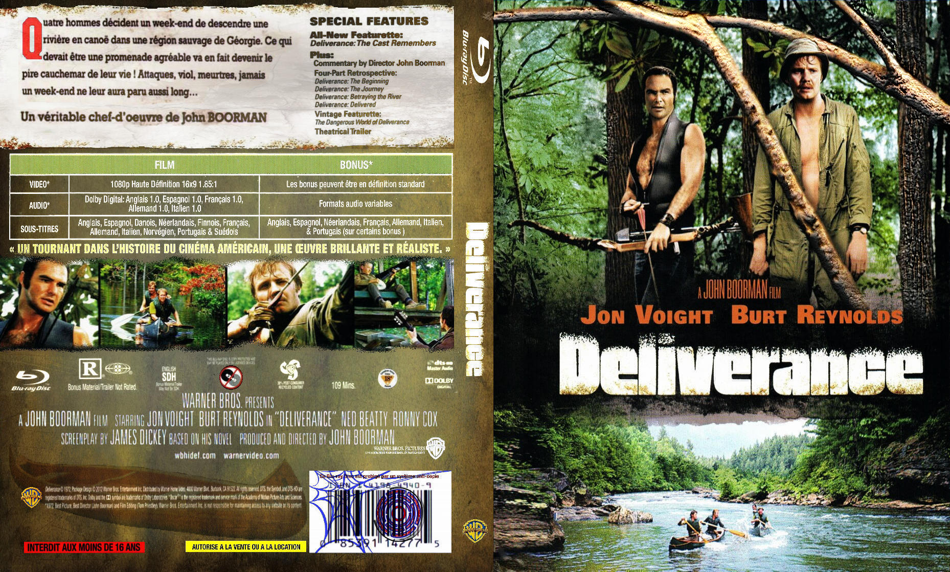 Jaquette DVD Delivrance custom (BLU-RAY)