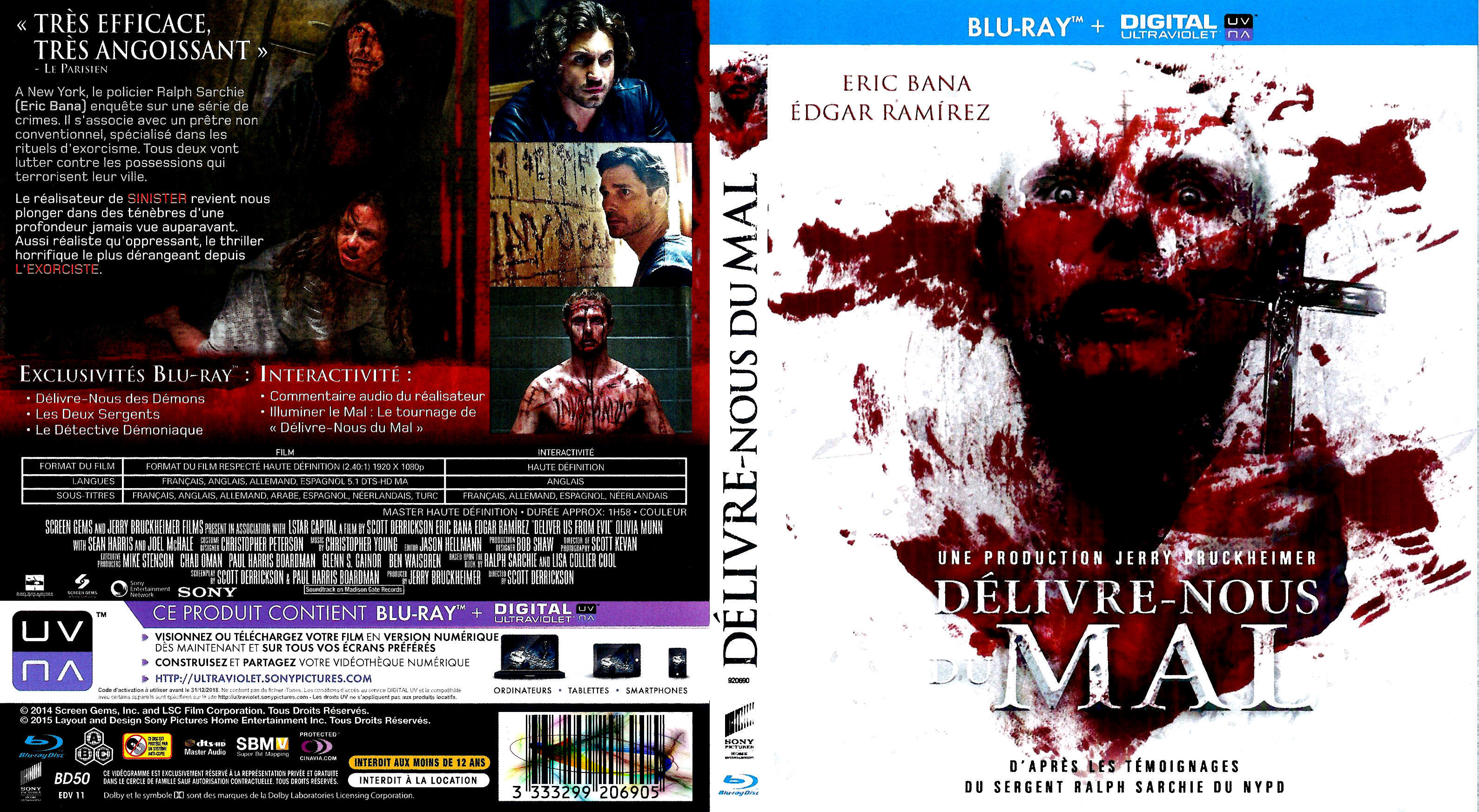 Jaquette DVD Dlivre-nous du mal (2014) (BLU-RAY)