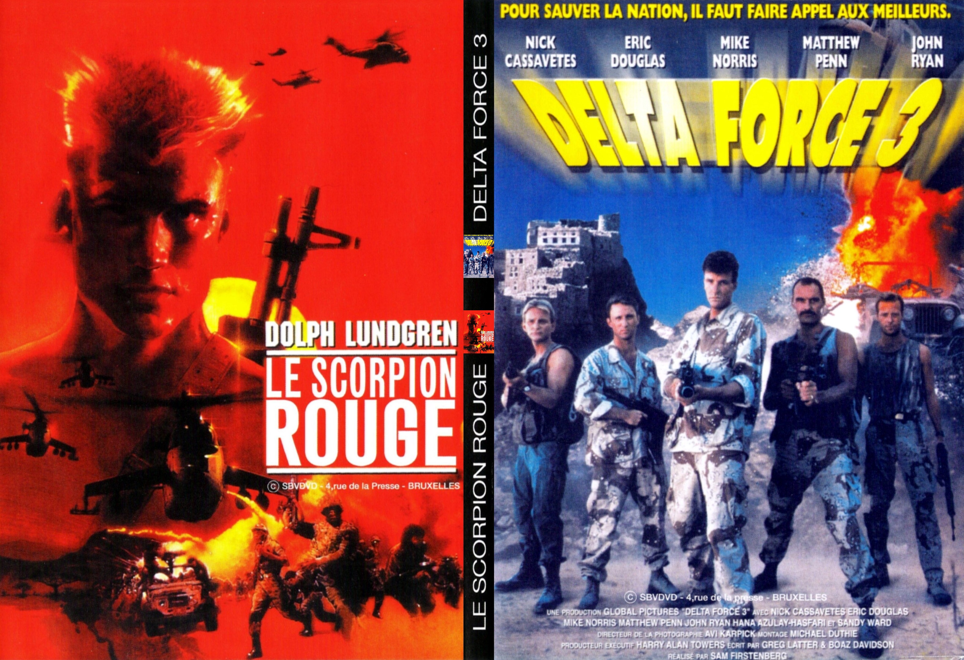 Jaquette DVD Delta force 3 + Le scorpion rouge - SLIM
