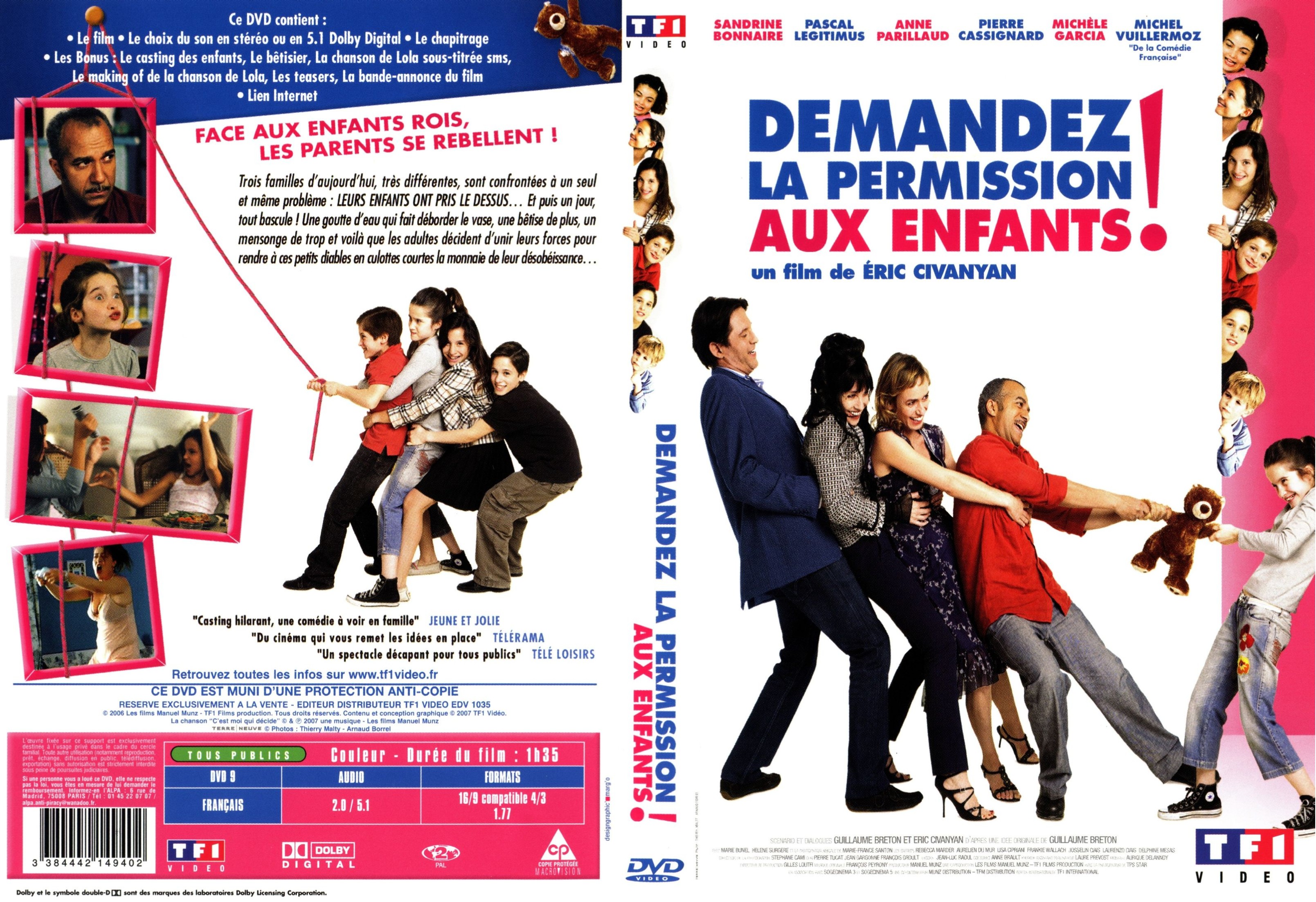 Jaquette DVD Demandez la permission aux enfants v2