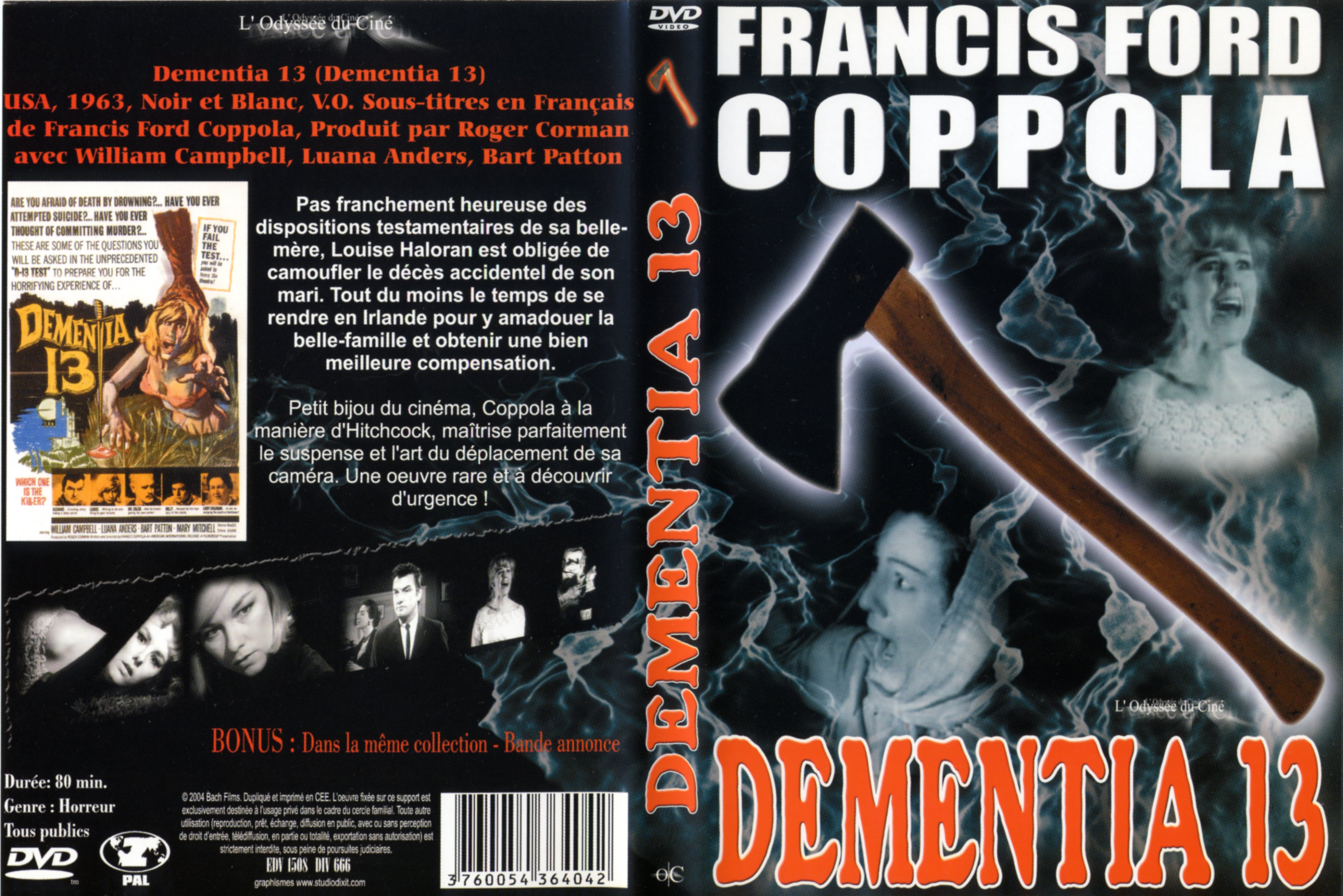Jaquette DVD Dementia 13 v2