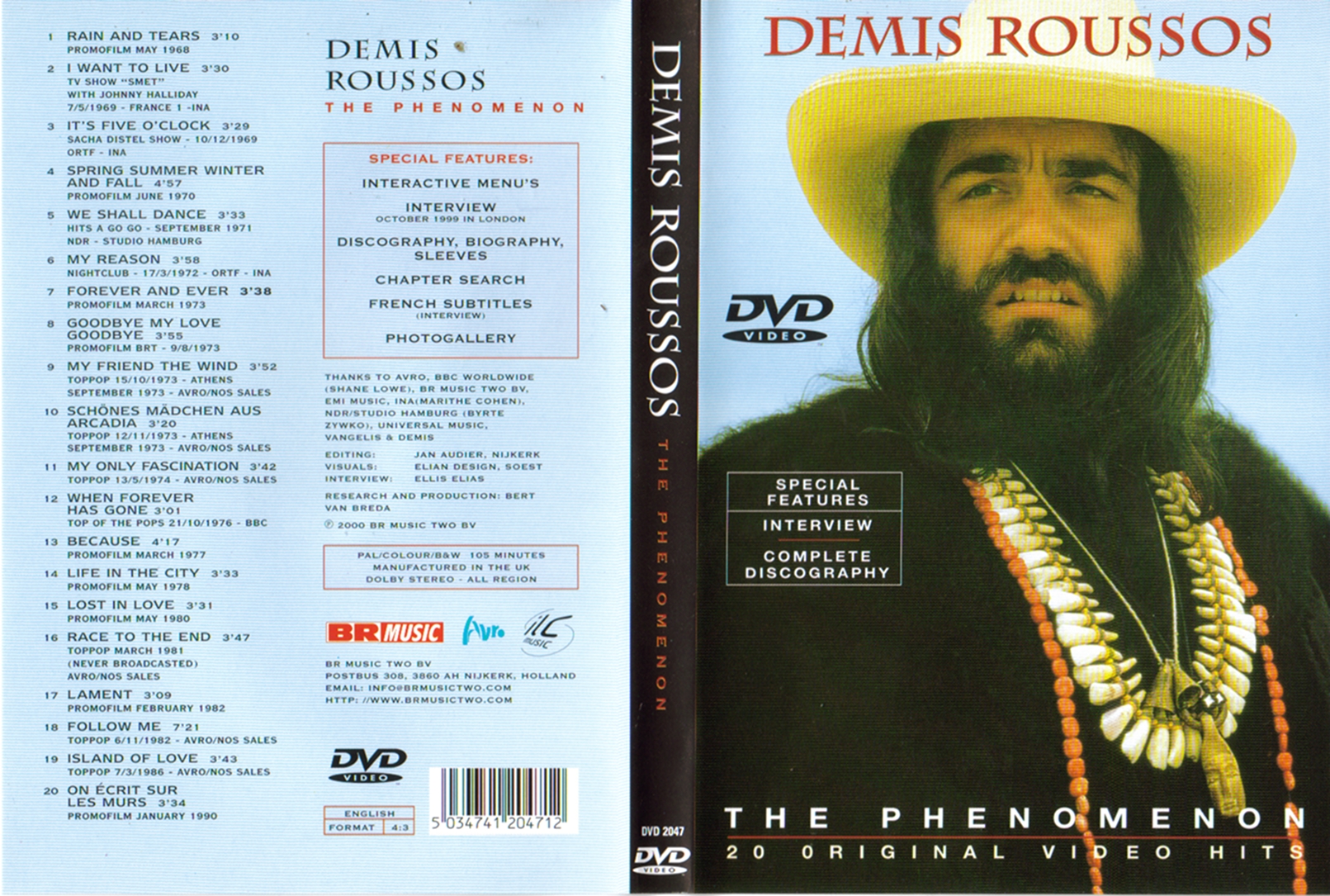 Jaquette DVD Demis Roussos - The phenomenon