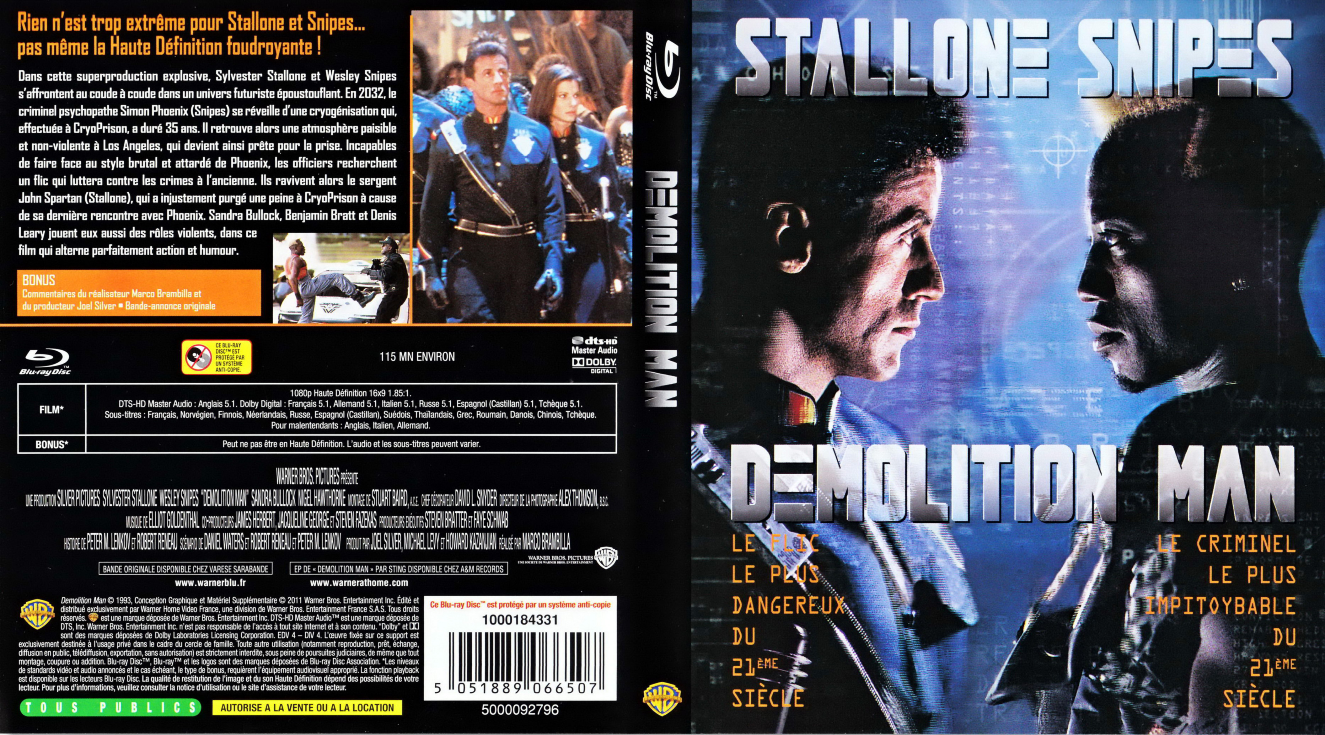 Jaquette DVD Demolition man (BLU-RAY)