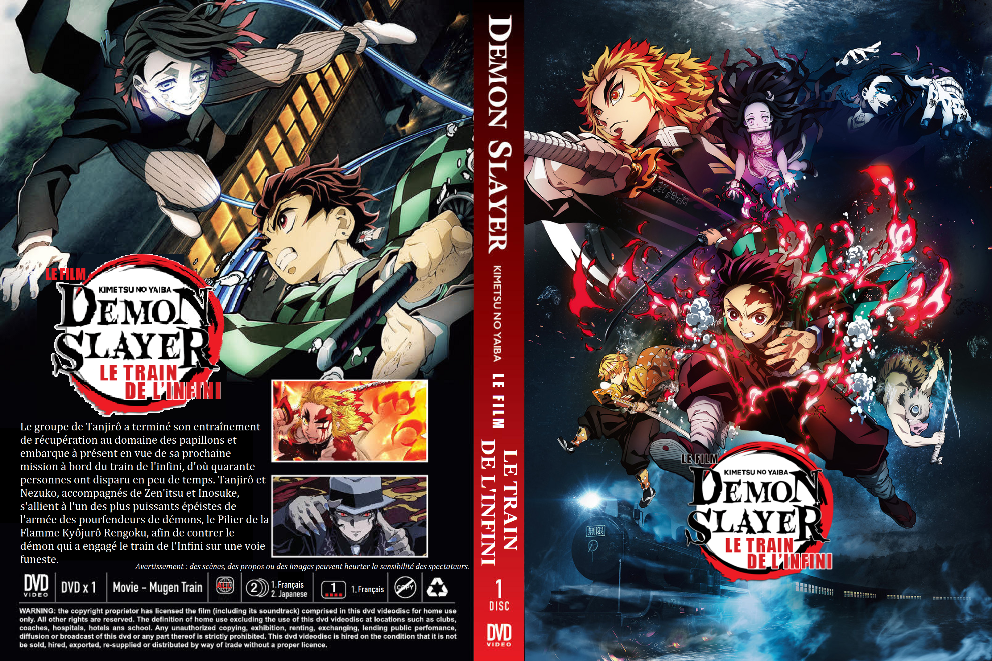 Jaquette DVD Demon Slayer le film le train de l